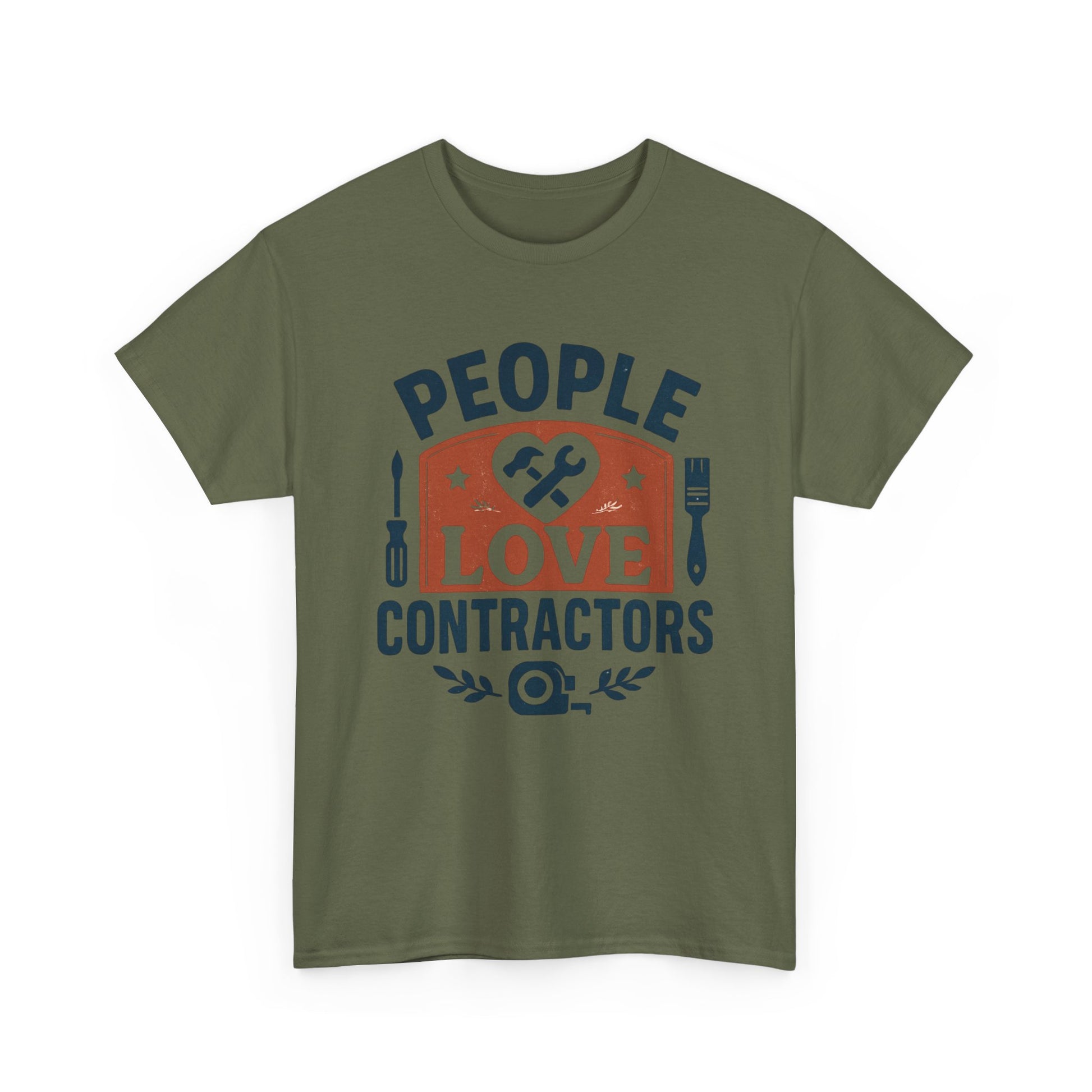 Contractor T-Shirt – "People Love Contractors" Graphic Tee Printify
