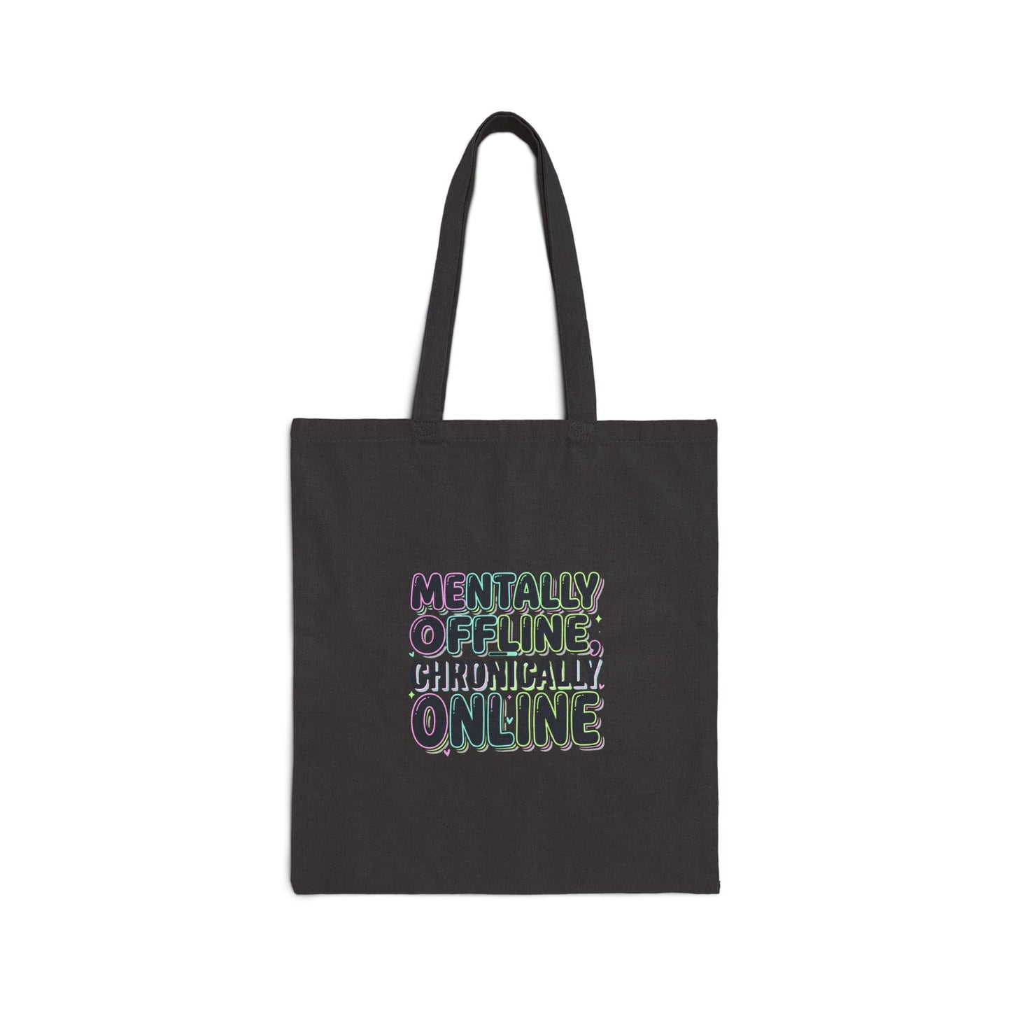 Mentally Offline Cotton Canvas Tote Bag
