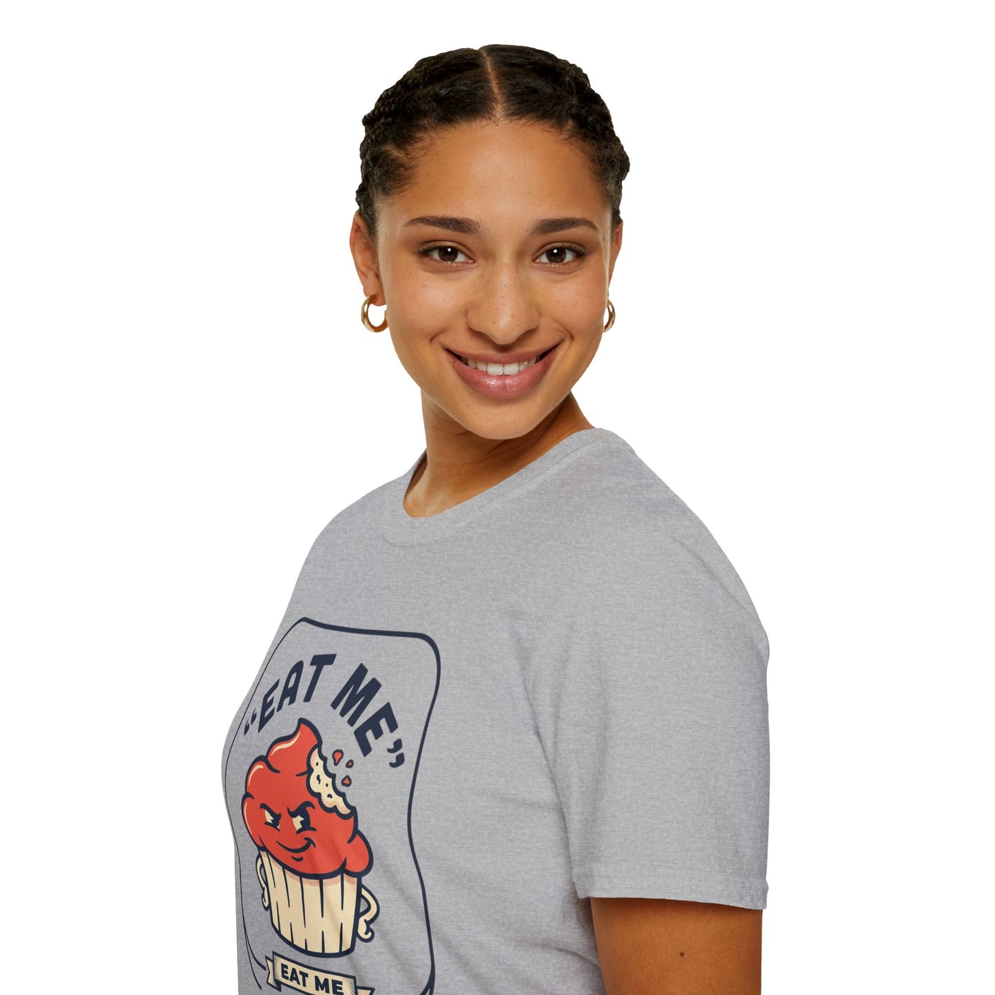 Cupcake Graphic T-Shirt — "Eat Me" Retro Dessert Tee
