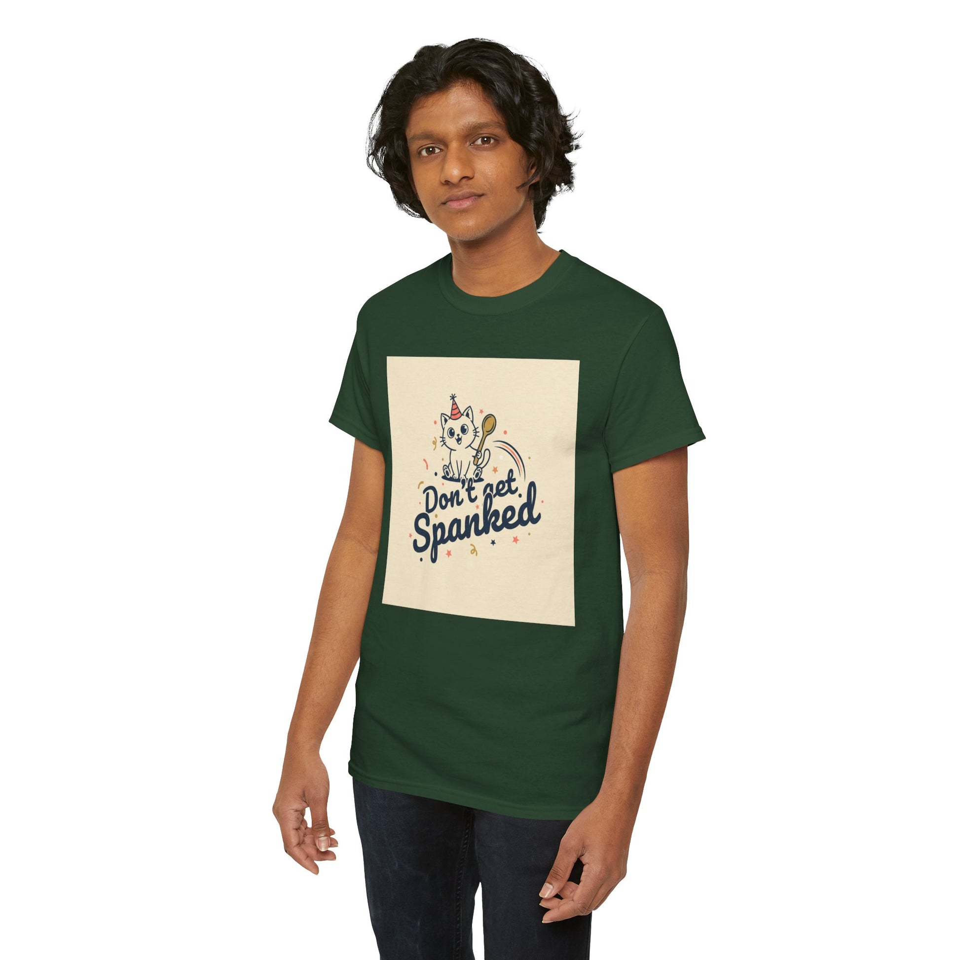 Don’t Get Spanked Cat Tee — Cute Retro Kitten Graphic T-Shirt Printify