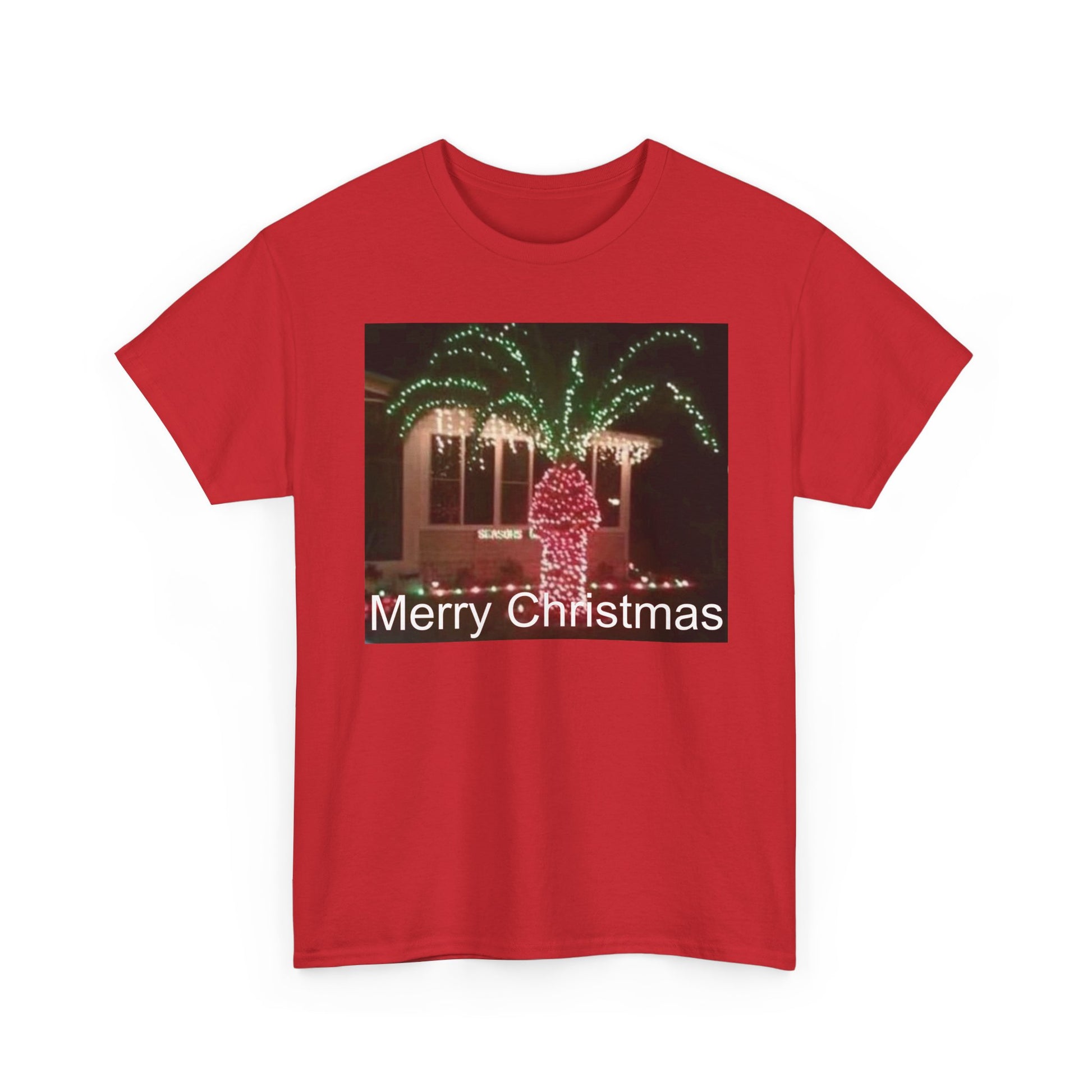Christmas Lights Tee — 'Merry Christmas' Holiday Graphic T-Shirt Printify