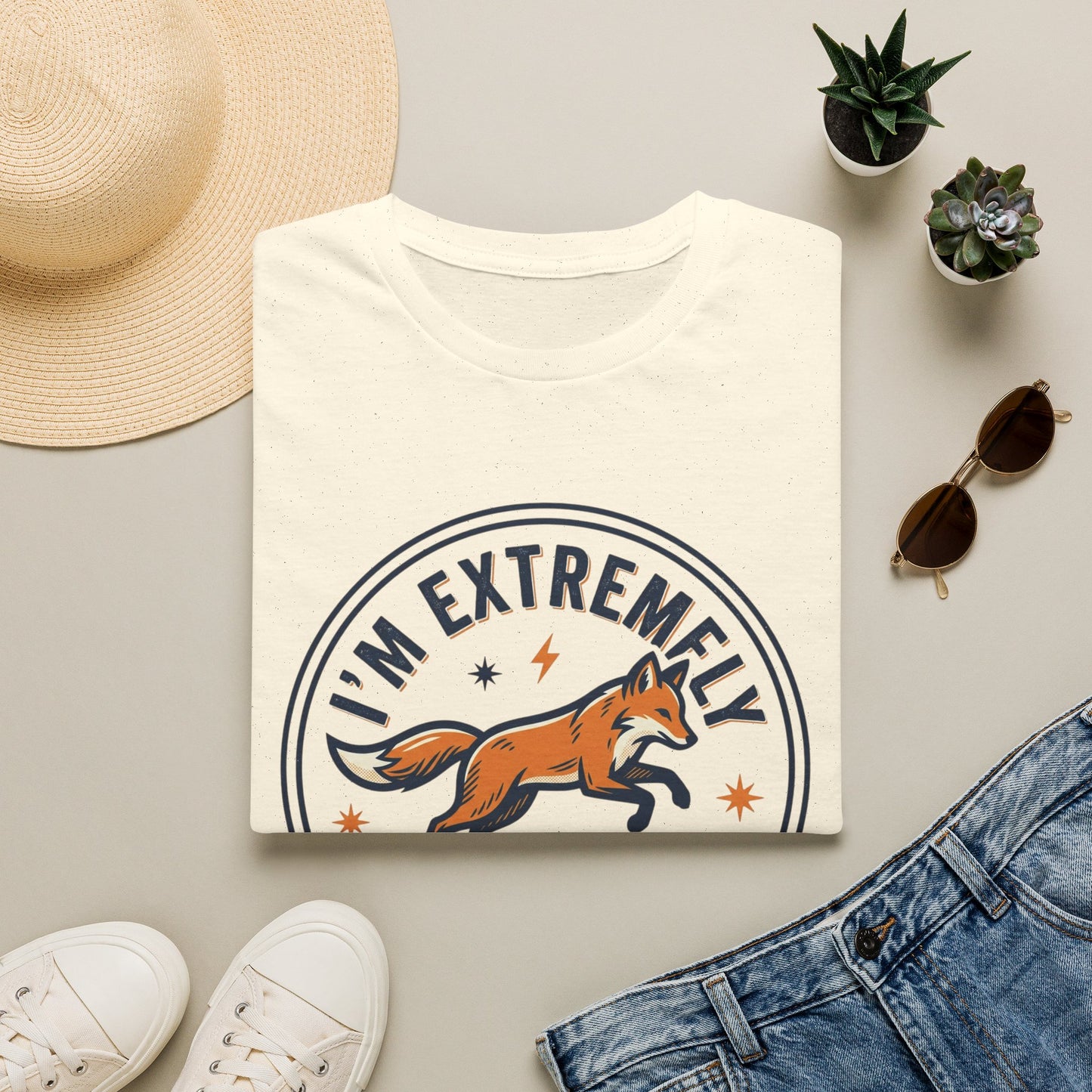 I'm Extremely Spontaneous Fox T-Shirt — Funny Adventure Graphic Tee