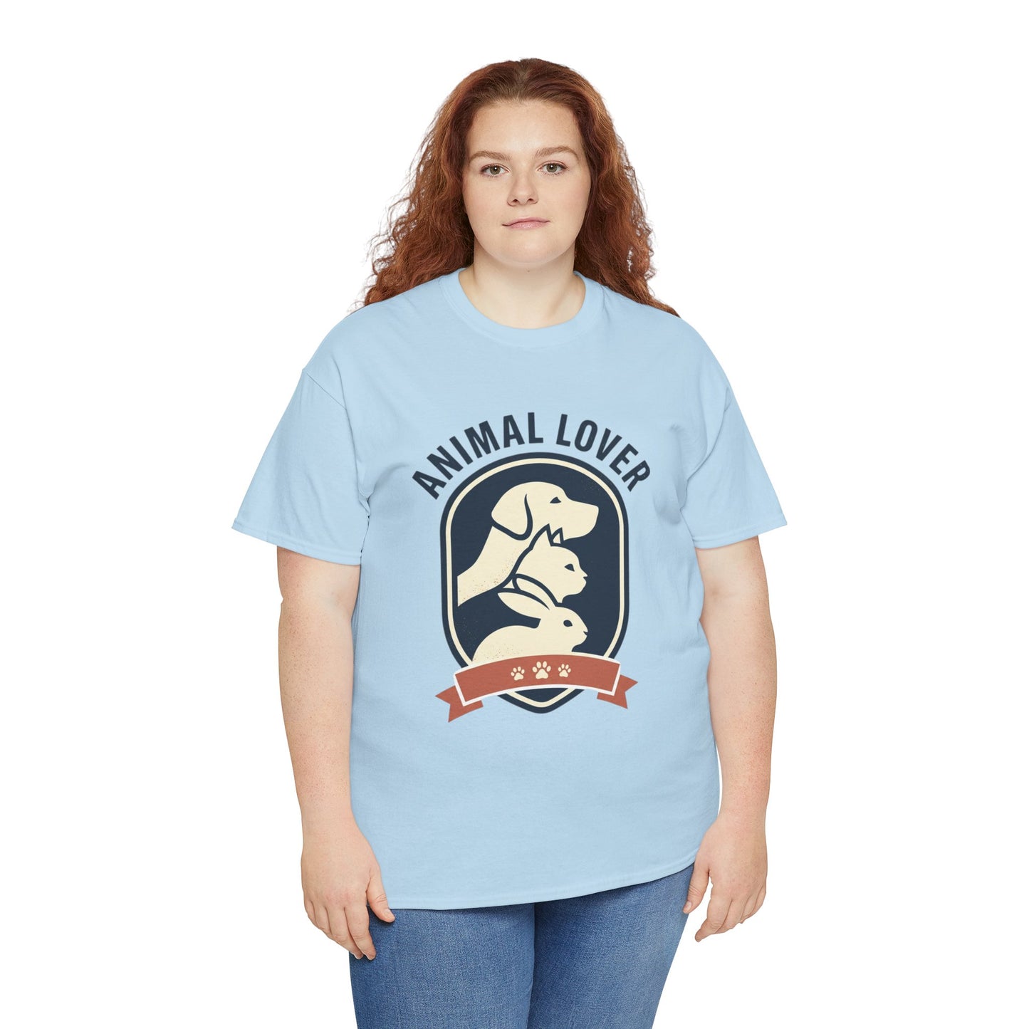 Animal Lover T-Shirt — Retro Pet Badge Tee (Dogs & Cats)