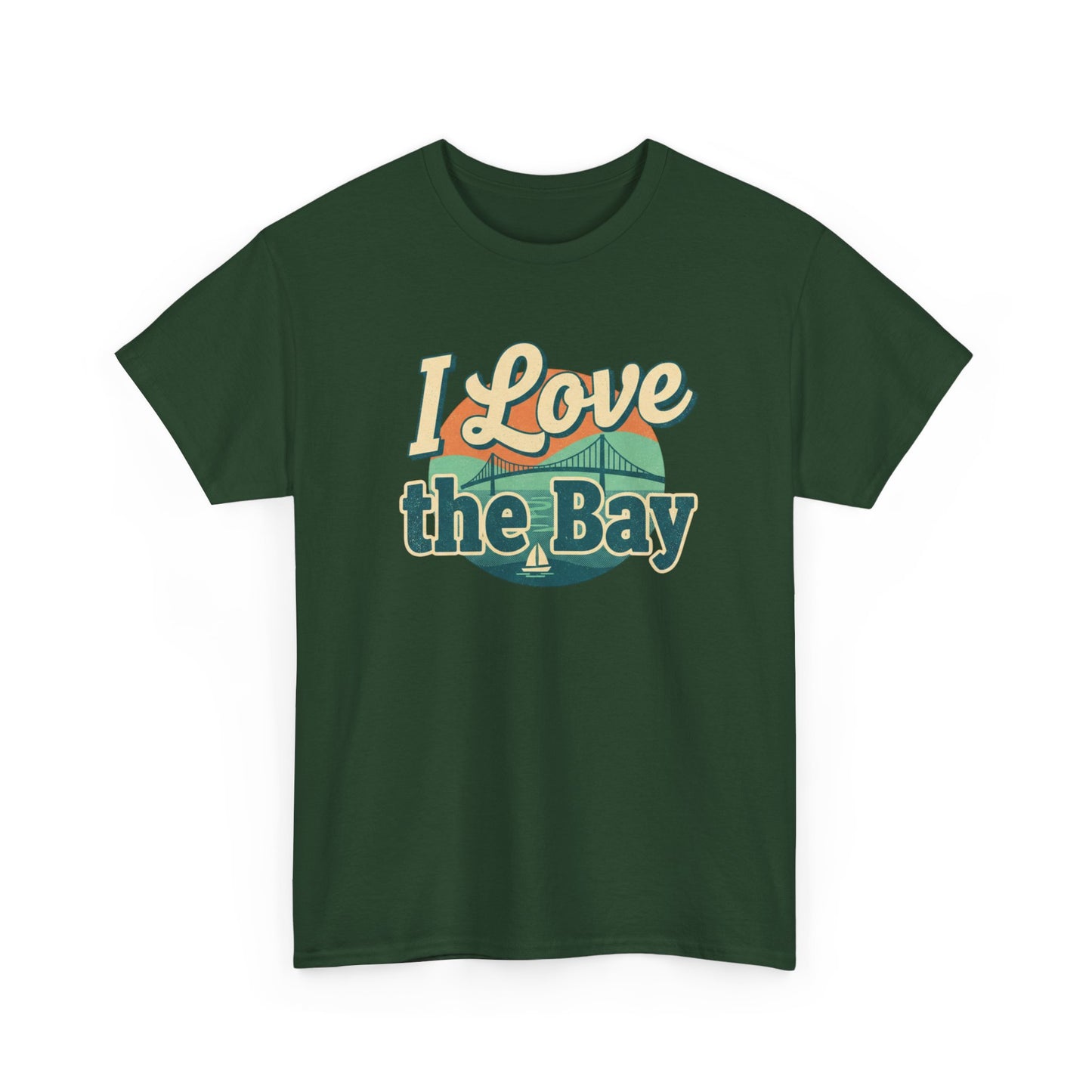 I Love the Bay T-Shirt — Retro Coastal Tee for Bay Lovers