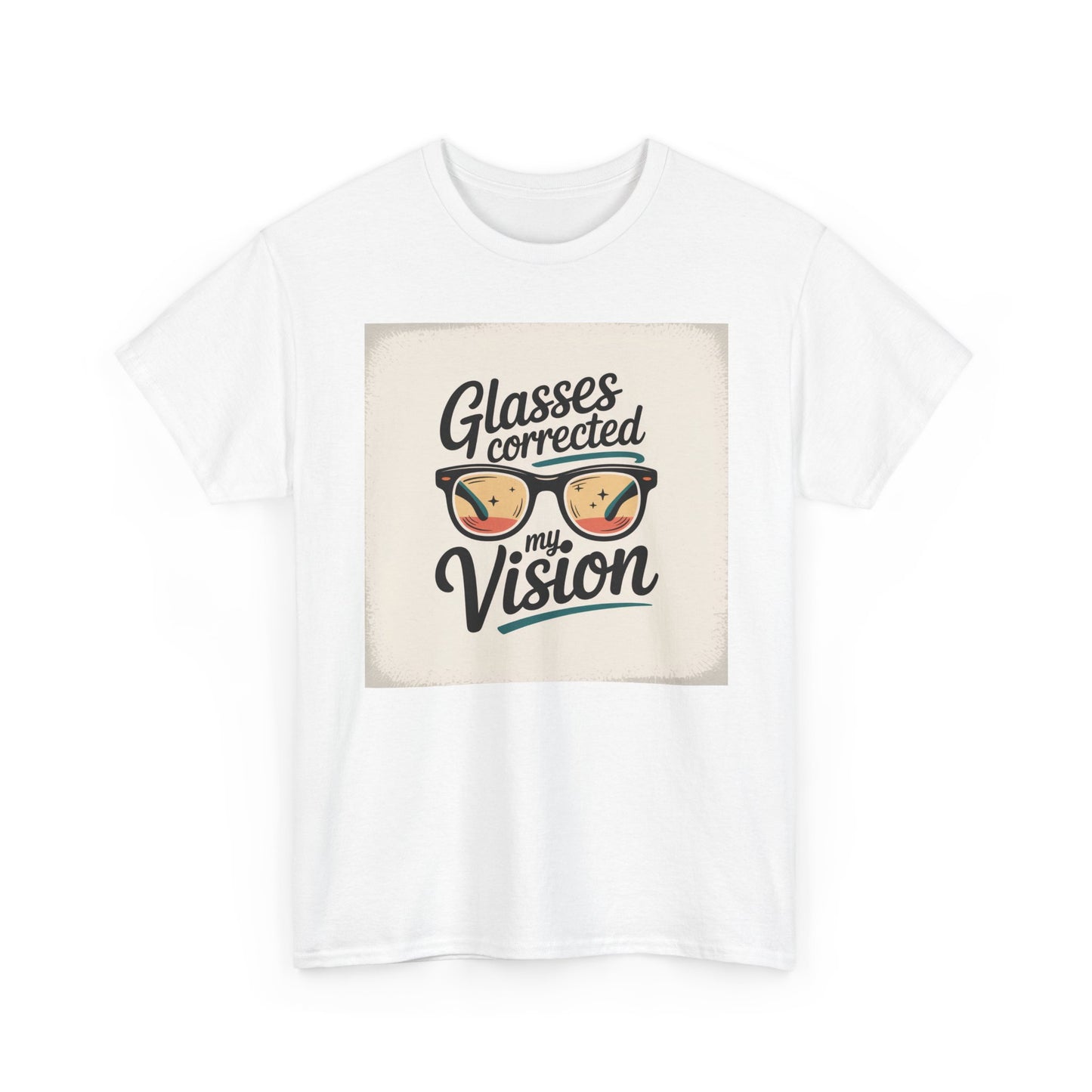 T-Shirt — "Glasses Corrected My Vision" Retro Eyewear Graphic Tee