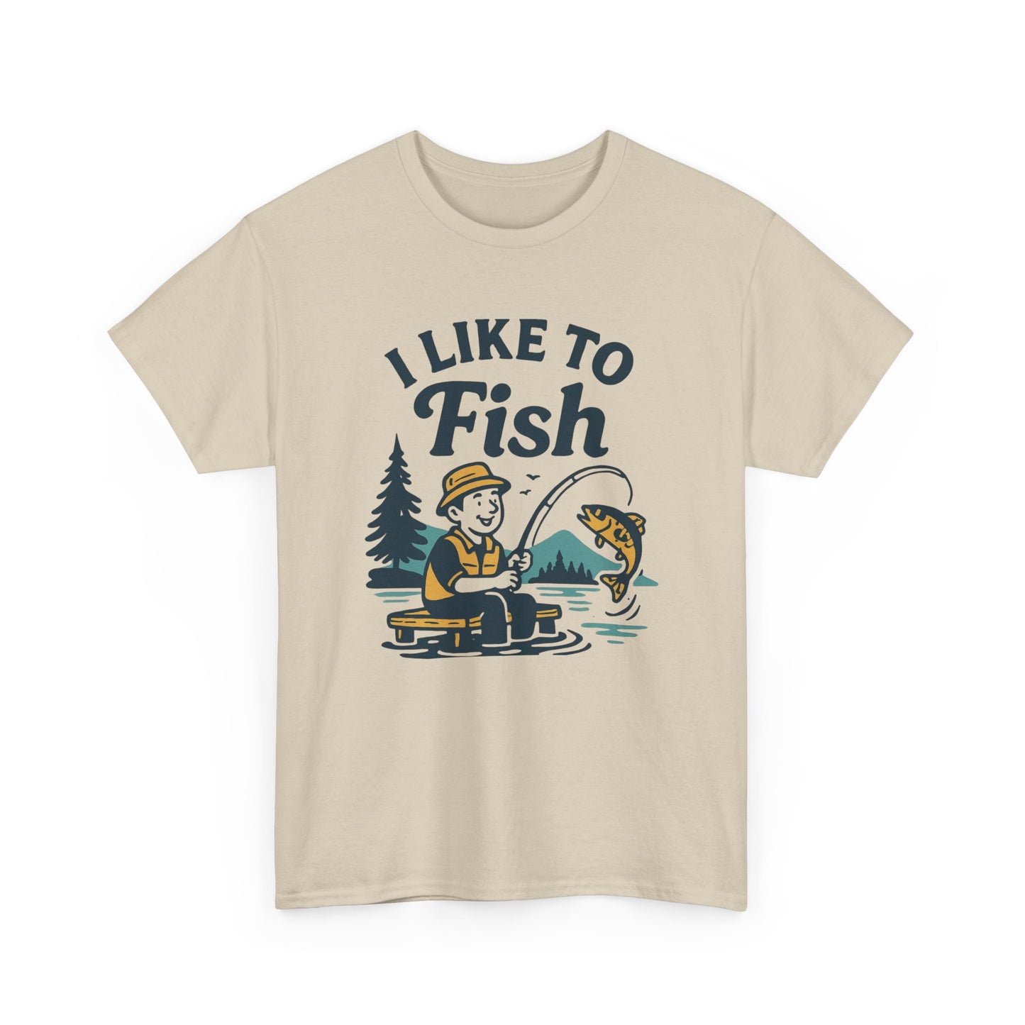 Fishing T-Shirt — "I Like to Fish" Vintage Outdoors Tee