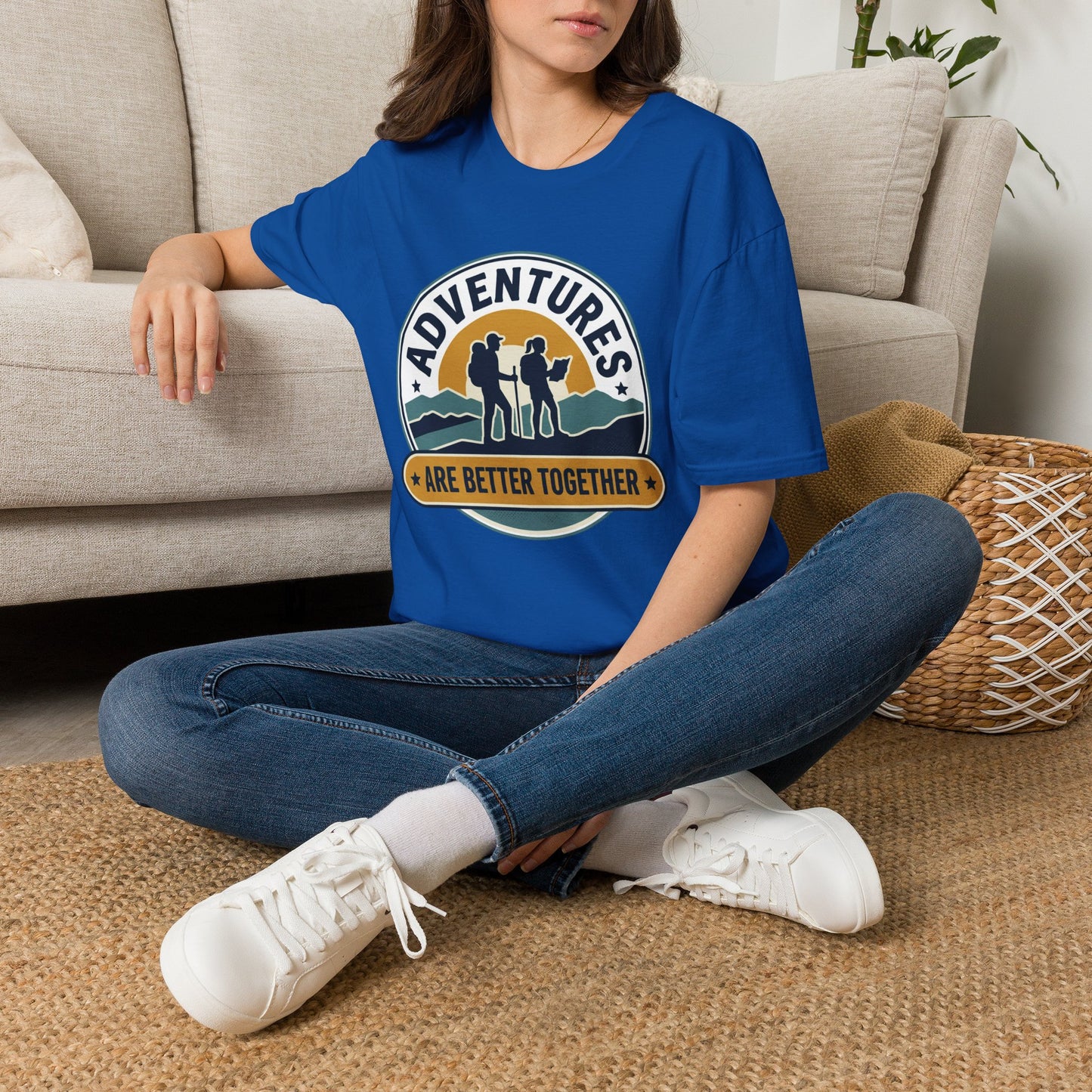 Adventures Are Better Together T-Shirt — Couples Hiking Outdoor Graphic Tee