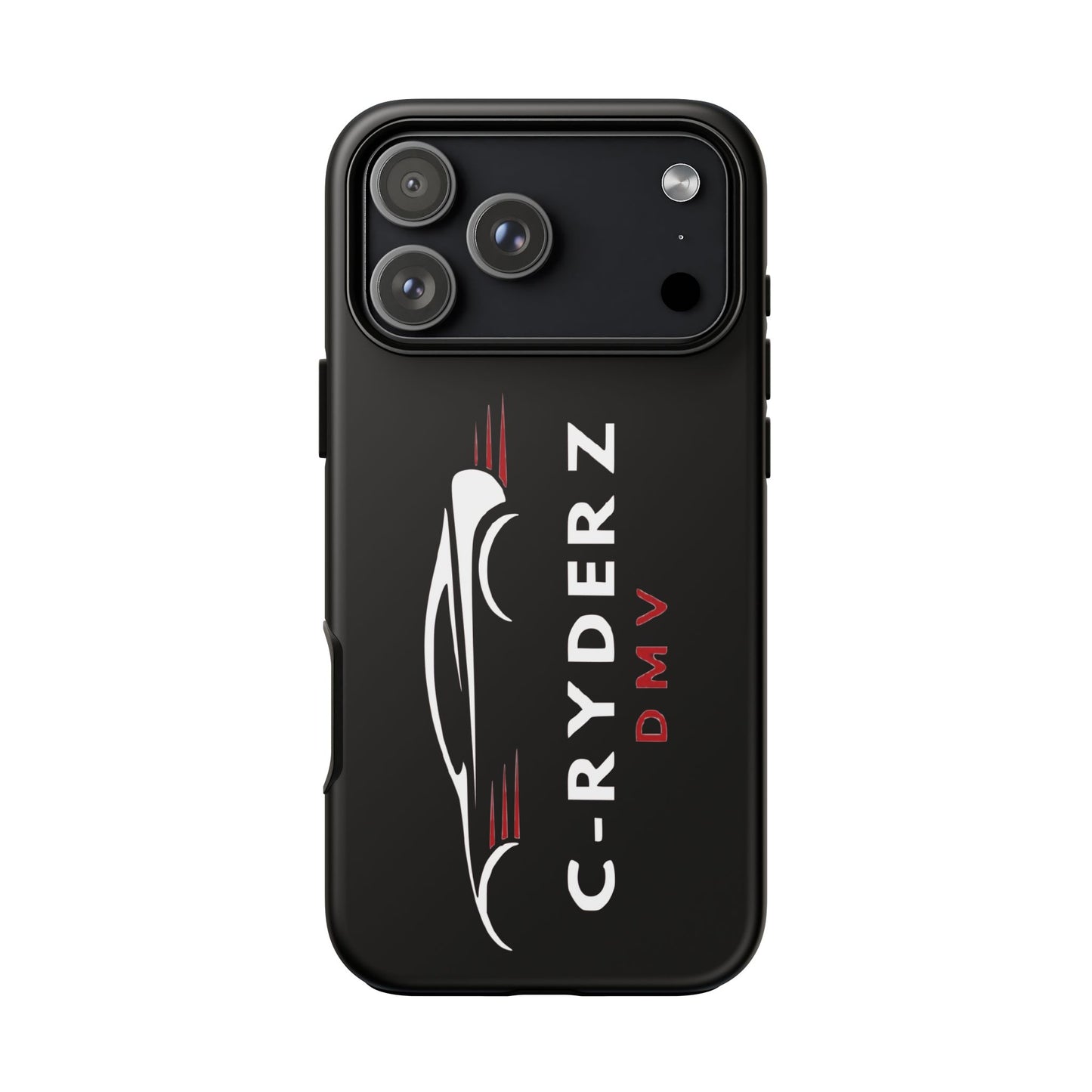 C-Ryderz DMV Black Slim Phone Case — Sporty Car Silhouette Protective Cover Printify