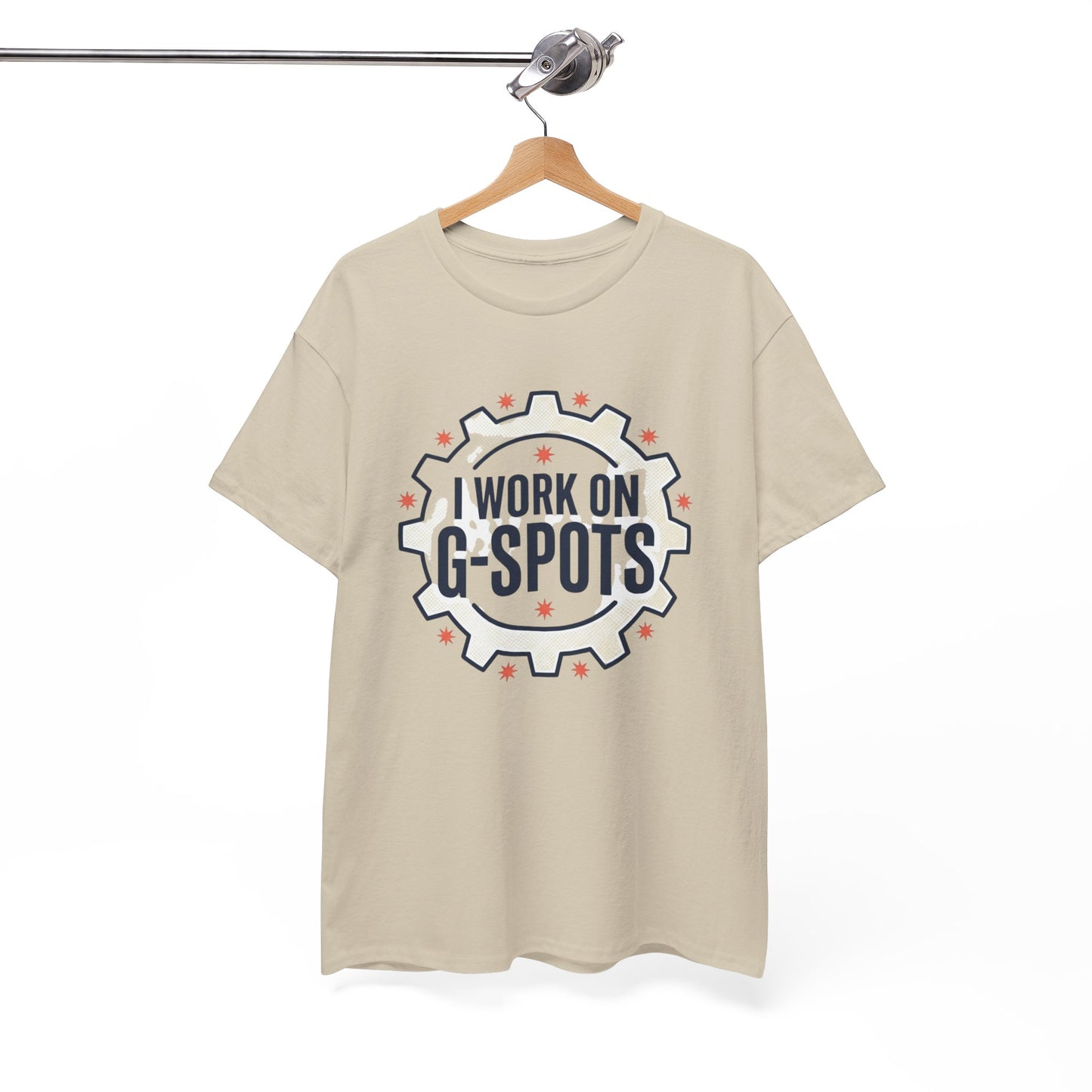 “I Work On G‑Spots” Funny Mechanical Gear Graphic Tee