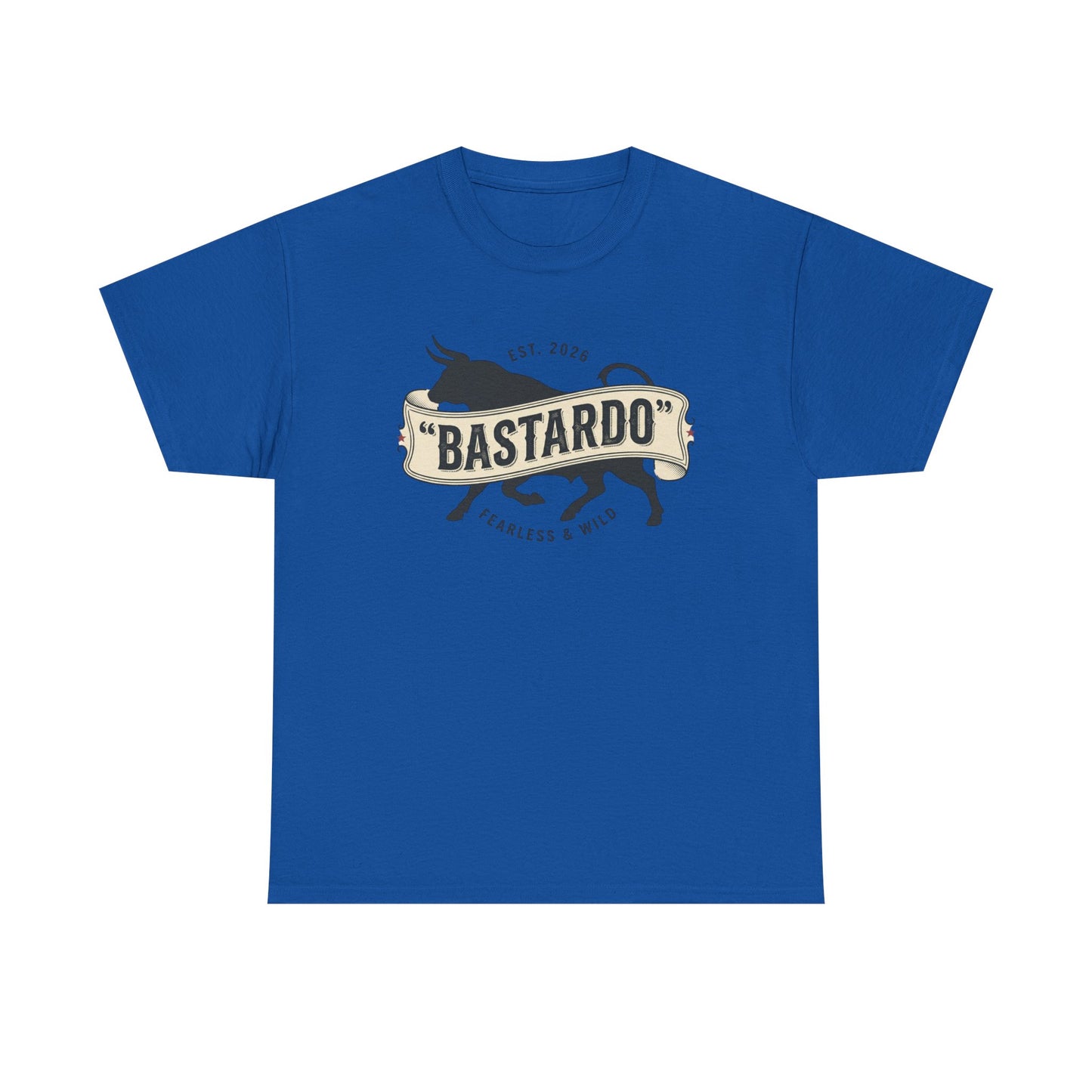 Bastardo Graphic Tee — Vintage Bull Emblem T-Shirt