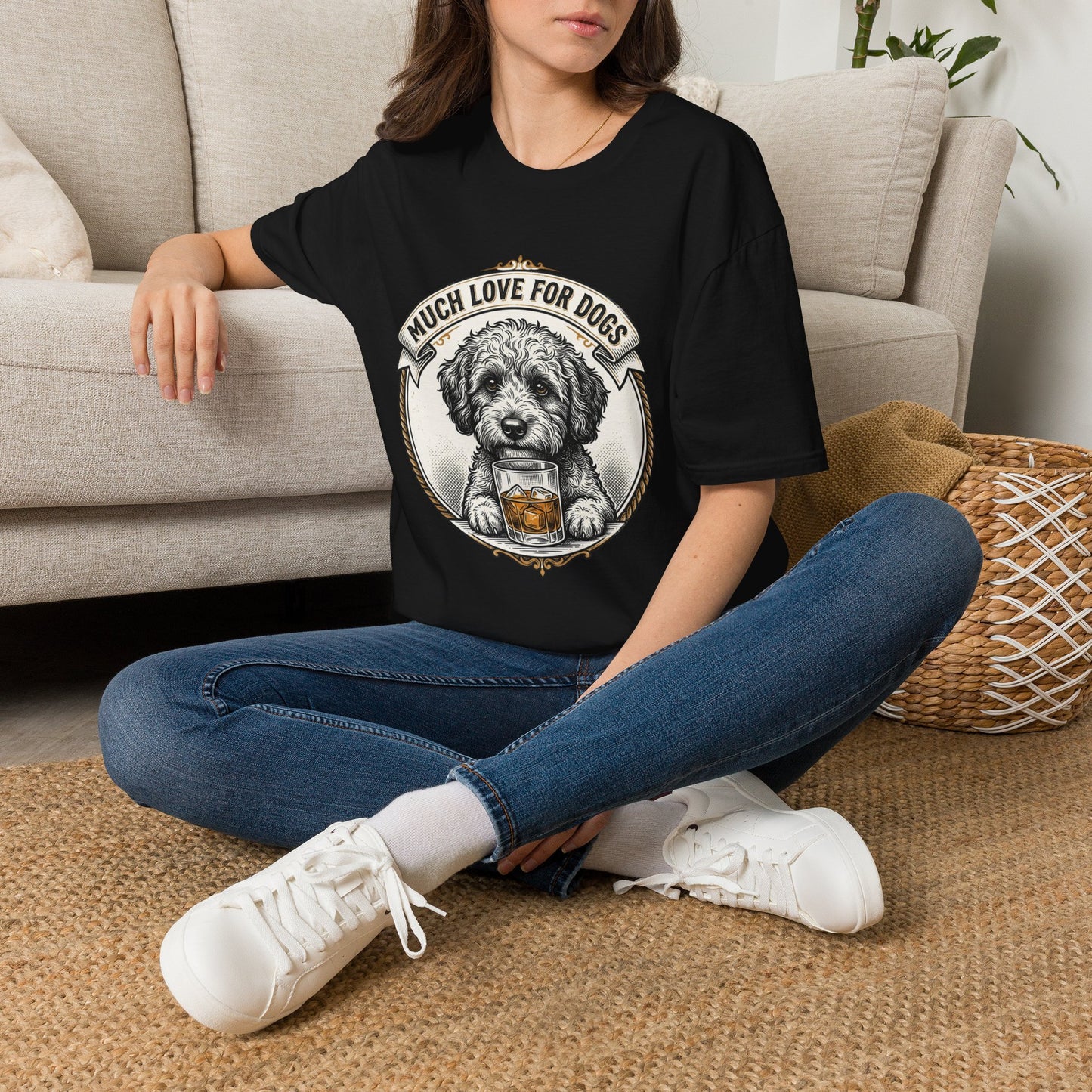 Much Love for Dogs T-Shirt — Vintage Dog Illustration Tee