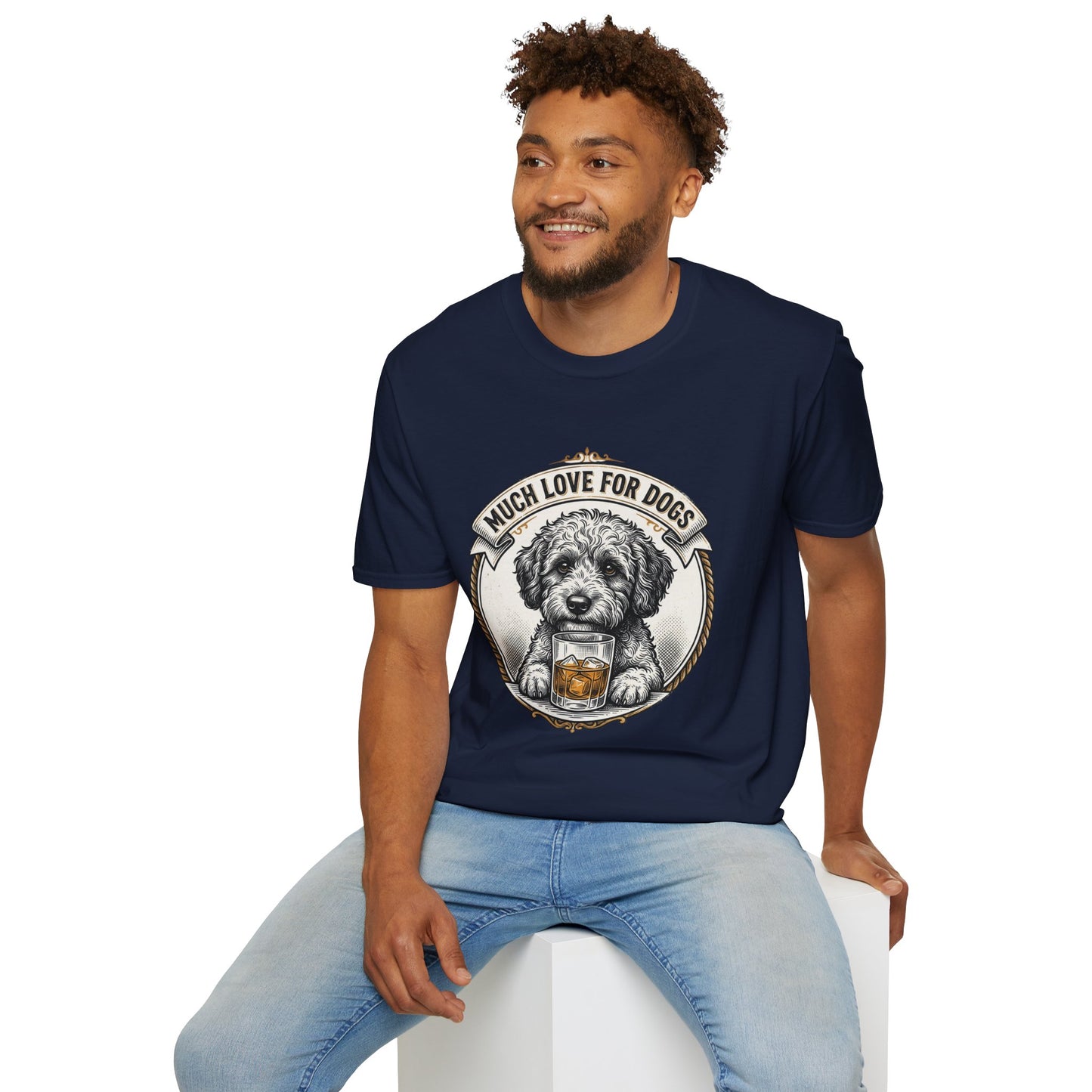 Much Love for Dogs T-Shirt — Vintage Dog Illustration Tee