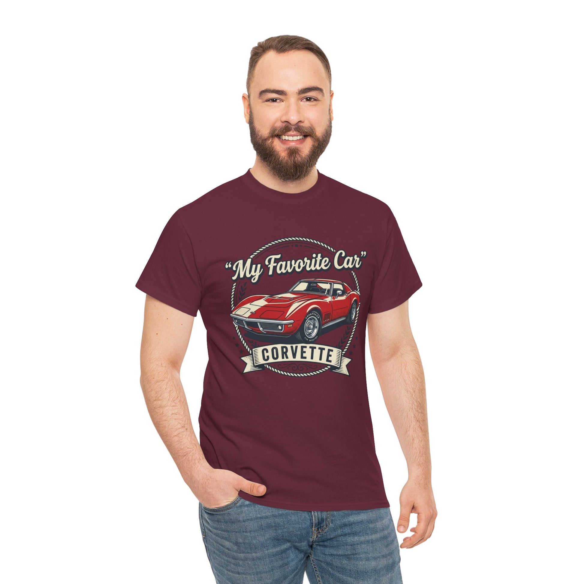 Corvette 'My Favorite Car' Classic Muscle Tee Printify