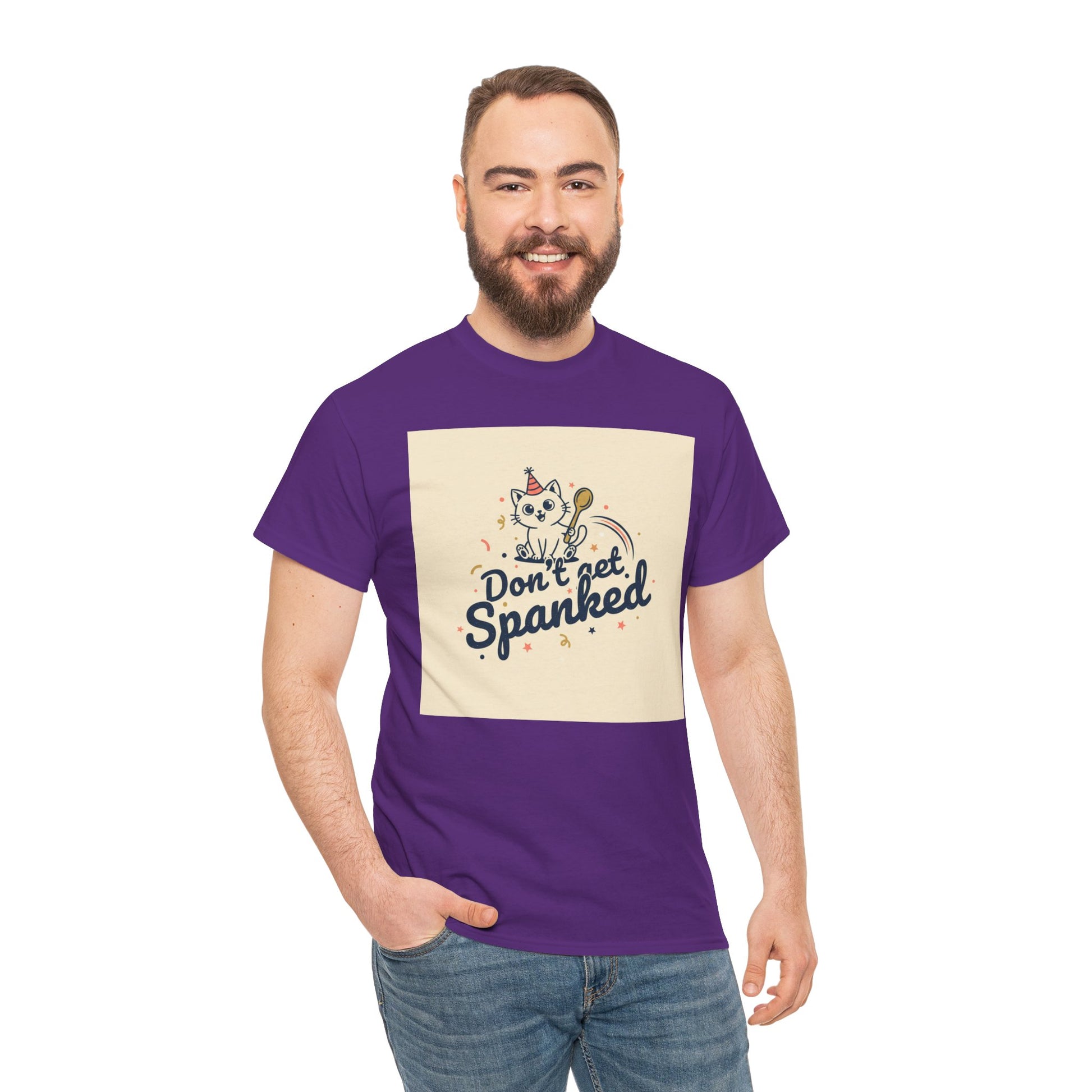Don’t Get Spanked Cat Tee — Cute Retro Kitten Graphic T-Shirt Printify