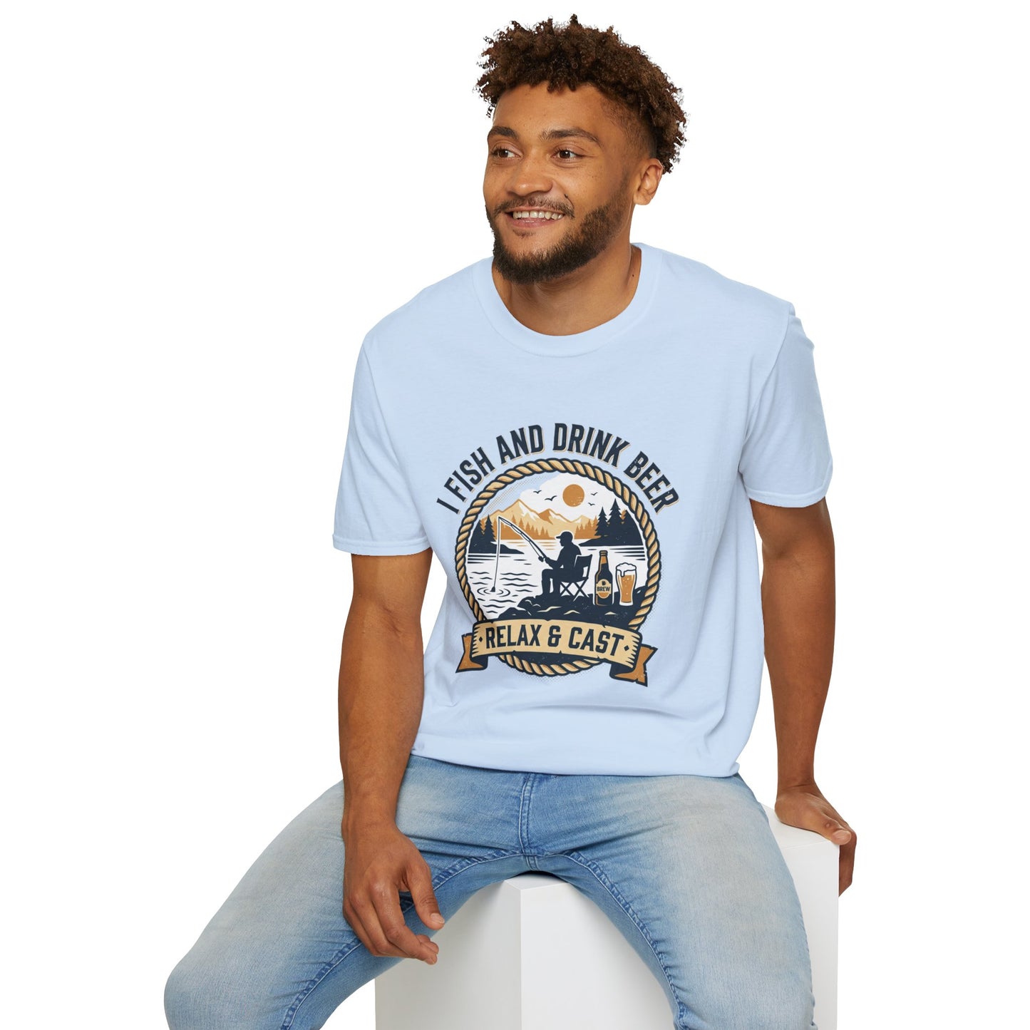 Fishing & Beer T-Shirt — "I Fish and Drink Beer" Relax & Cast Graphic Tee
