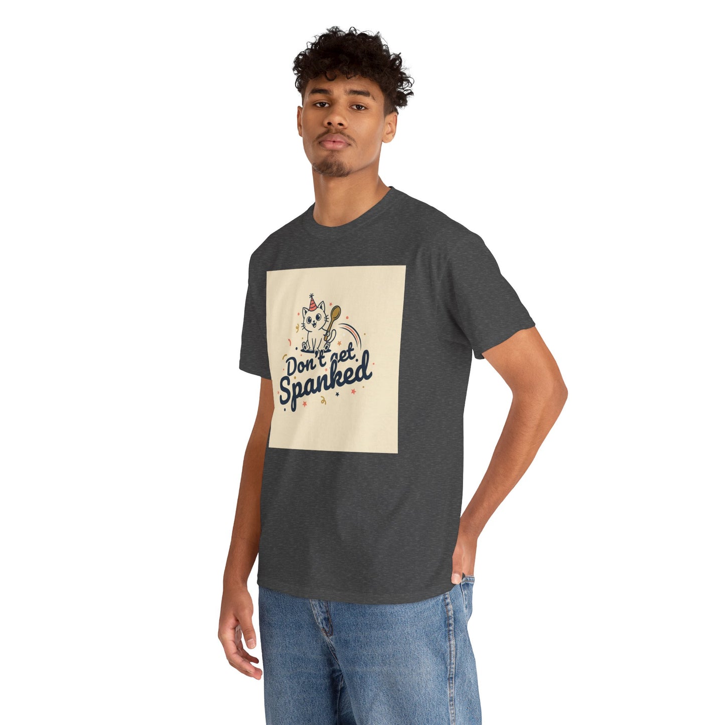 Don’t Get Spanked Cat Tee — Cute Retro Kitten Graphic T-Shirt Printify