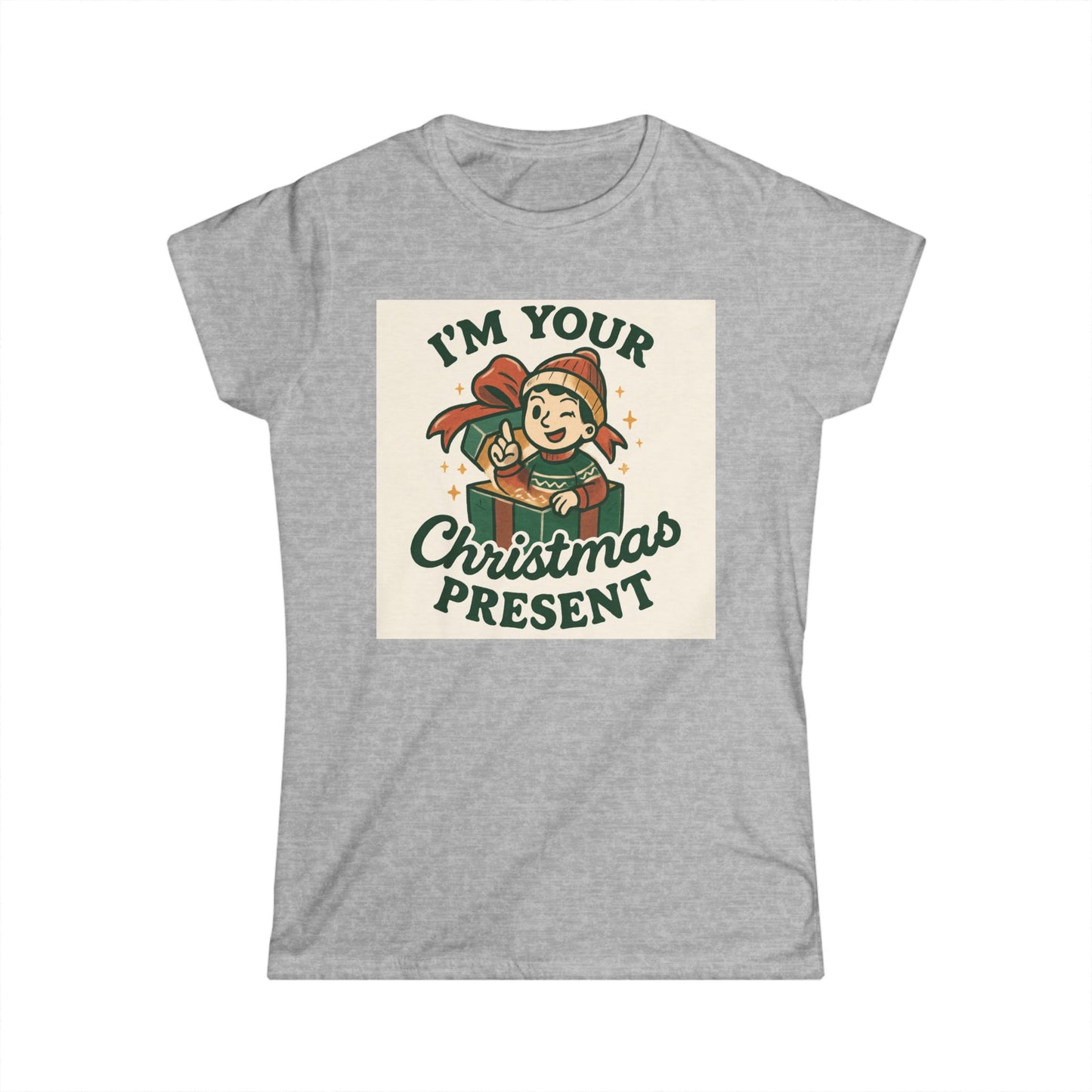 I'm Your Christmas Present Women's Tee — Cute Holiday Elf Graphic Shirt Printify