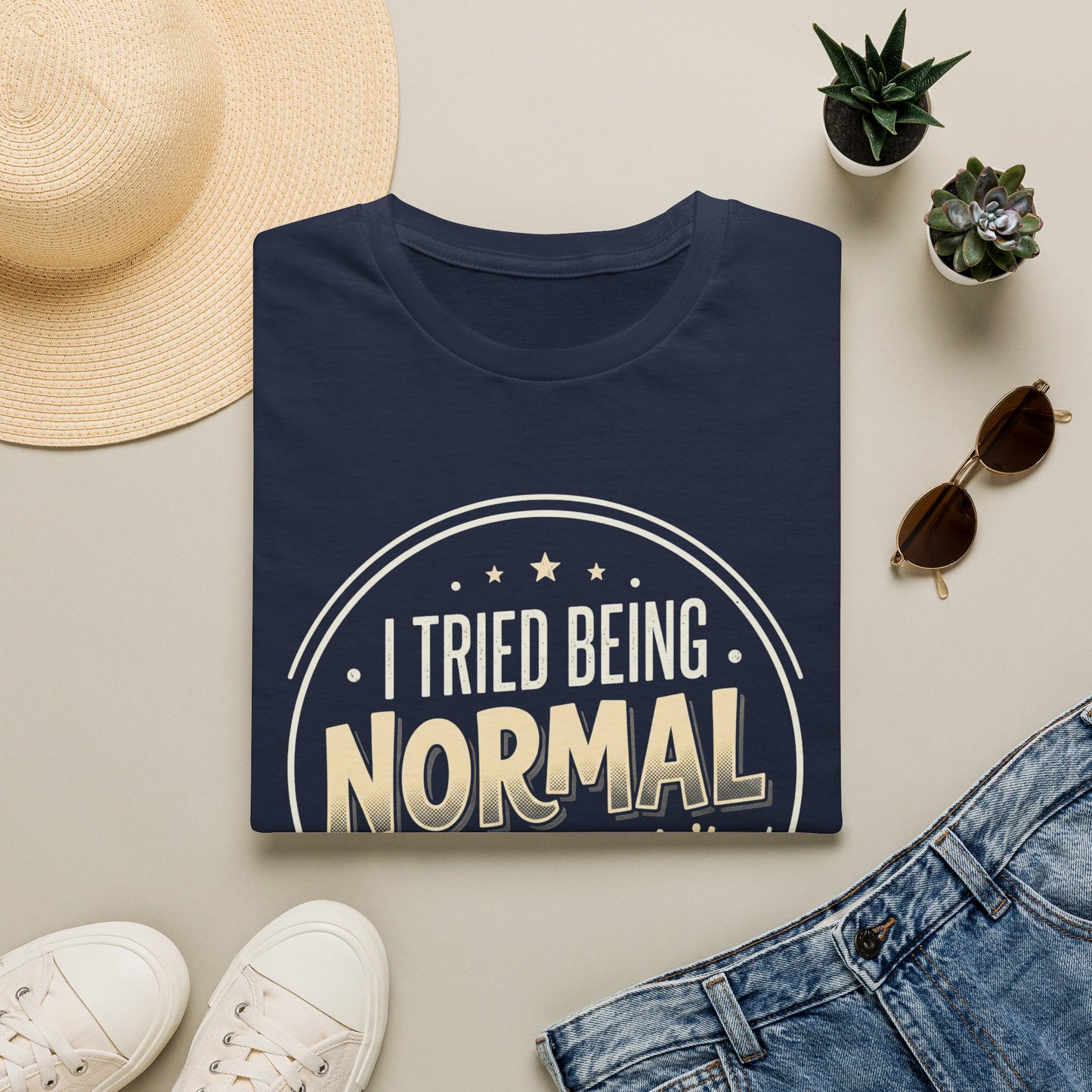 I Tried Being Normal T‑Shirt — Funny Vintage Novelty Tee