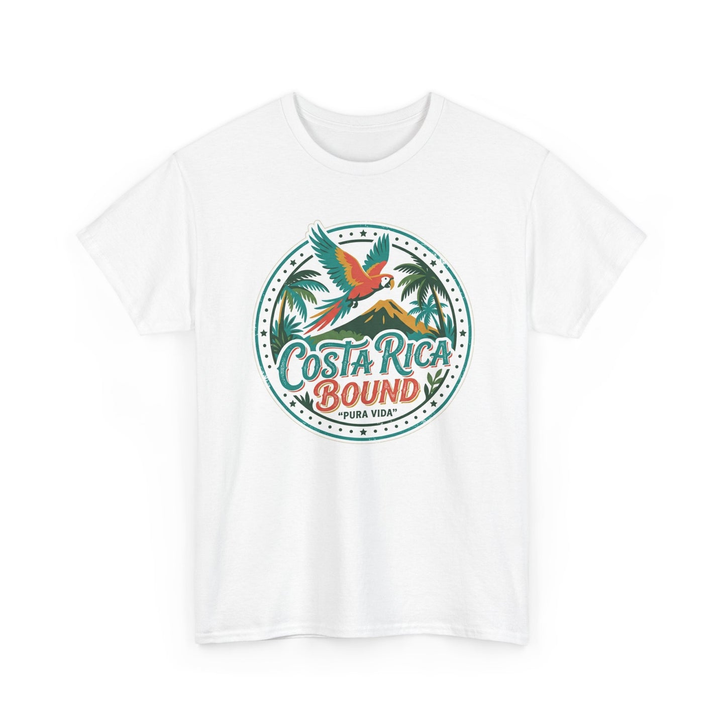 Costa Rica Bound T-Shirt — Tropical Parrot Travel Tee Printify