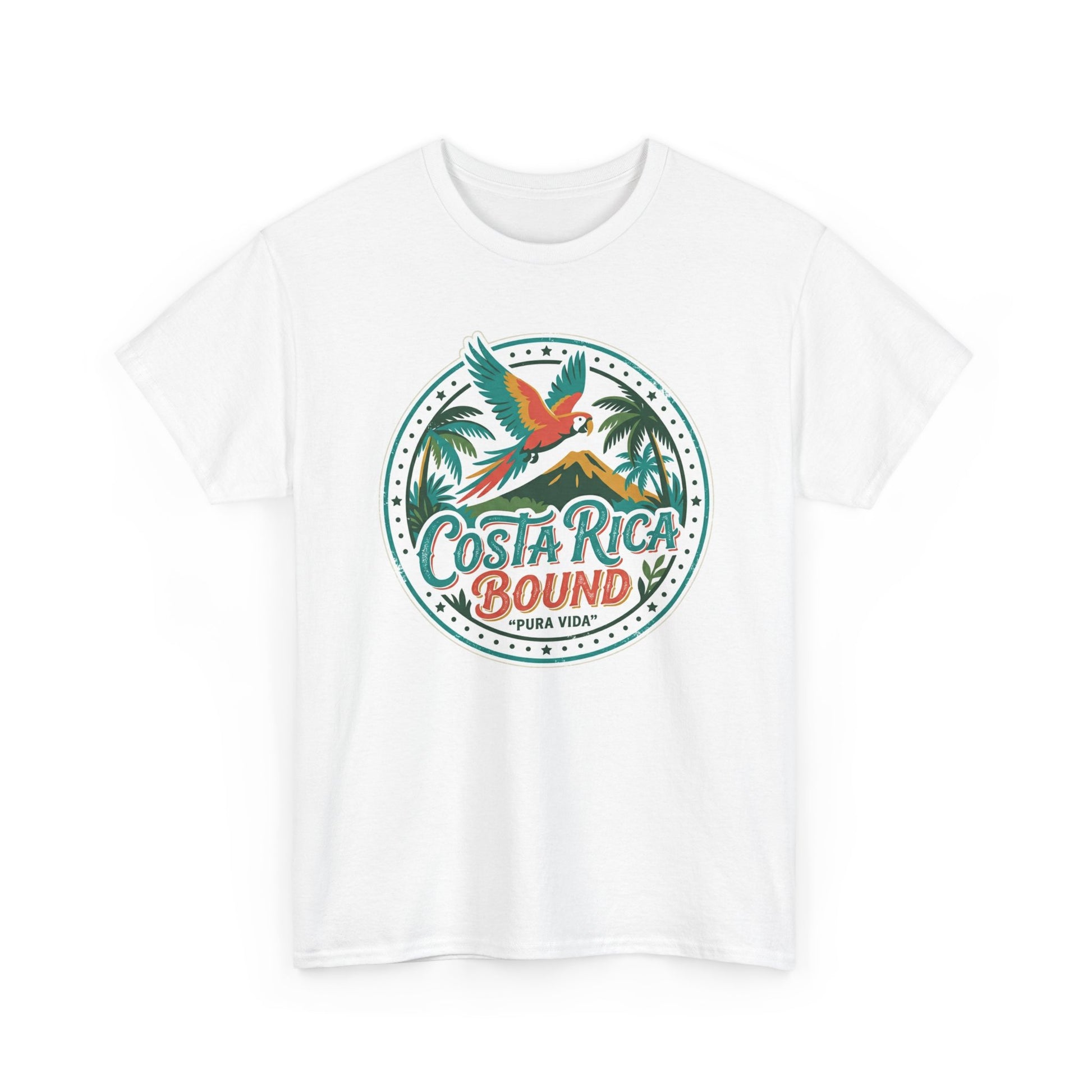 Costa Rica Bound T-Shirt — Tropical Parrot Travel Tee Printify