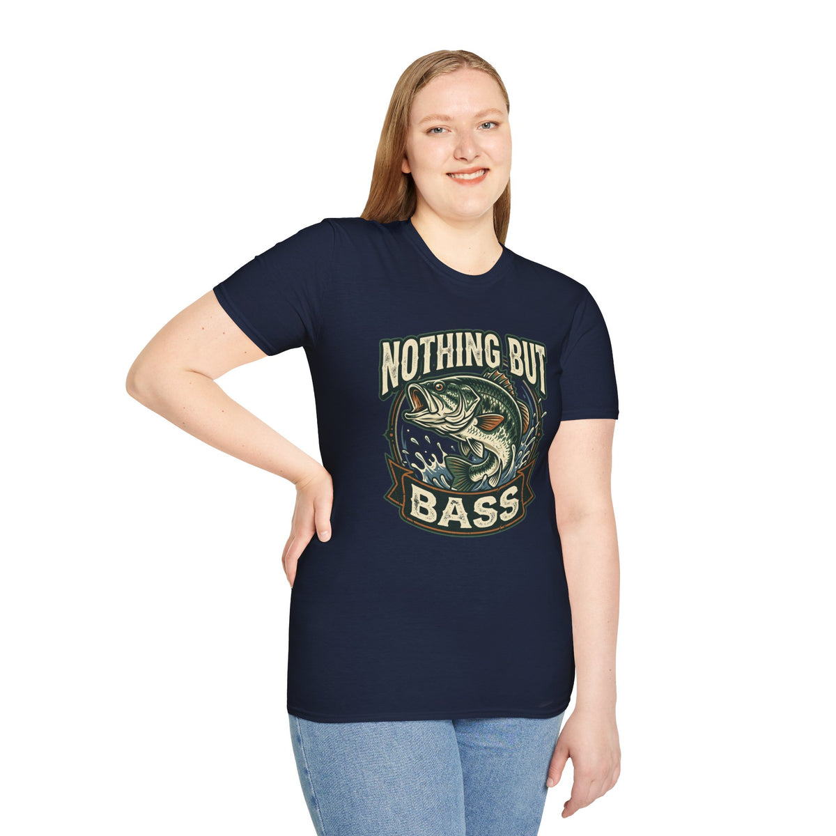 Nothing But Bass Fishing T-Shirt — Retro Largemouth Bass Graphic Tee
