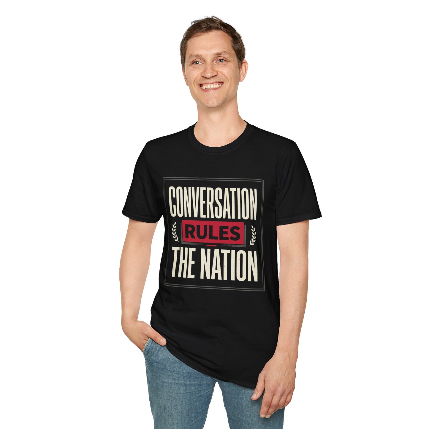 Conversation Rules T-Shirt — "Conversation Rules the Nation" Graphic Tee