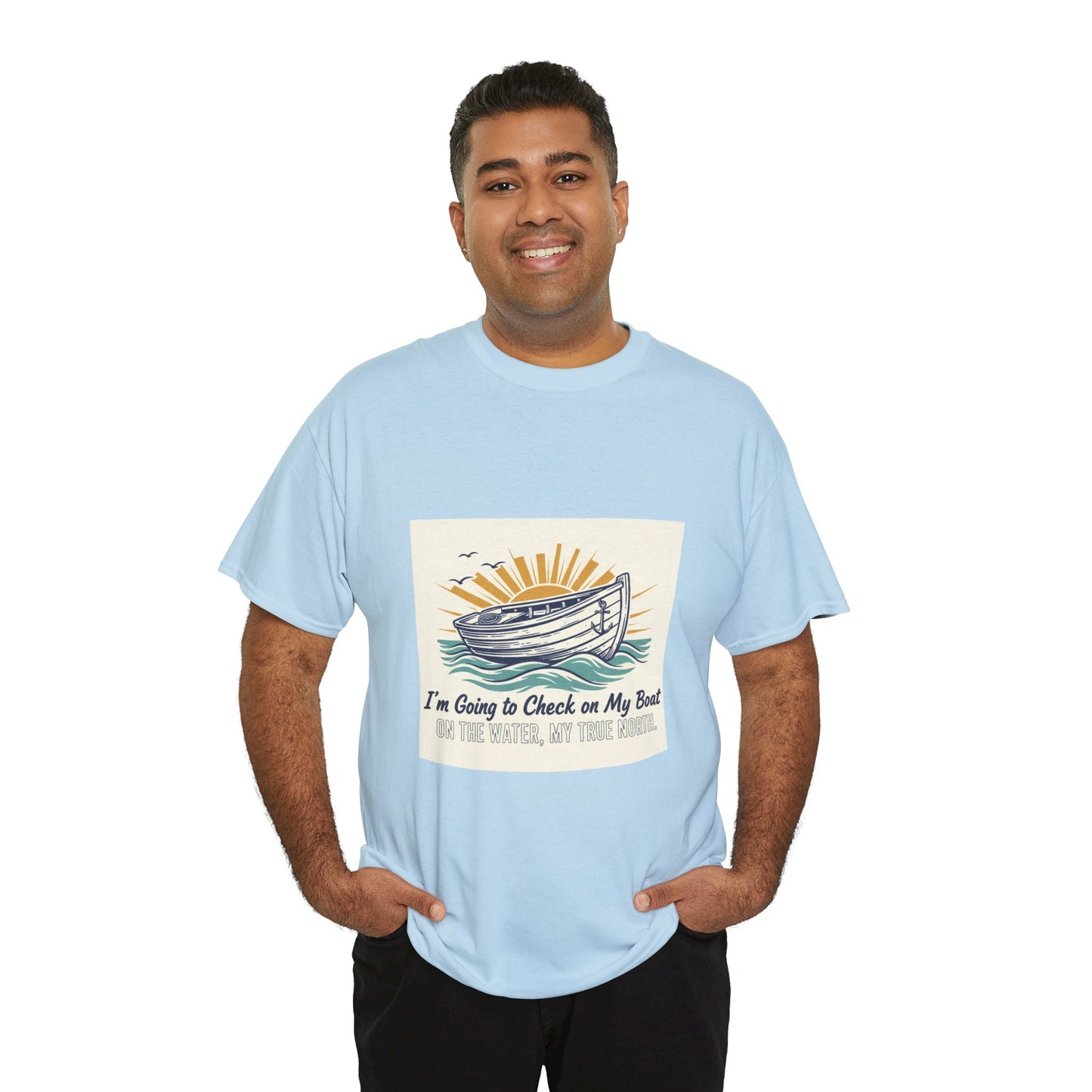Boat T-Shirt — "I'm Going to Check on My Boat" Vintage Nautical Tee