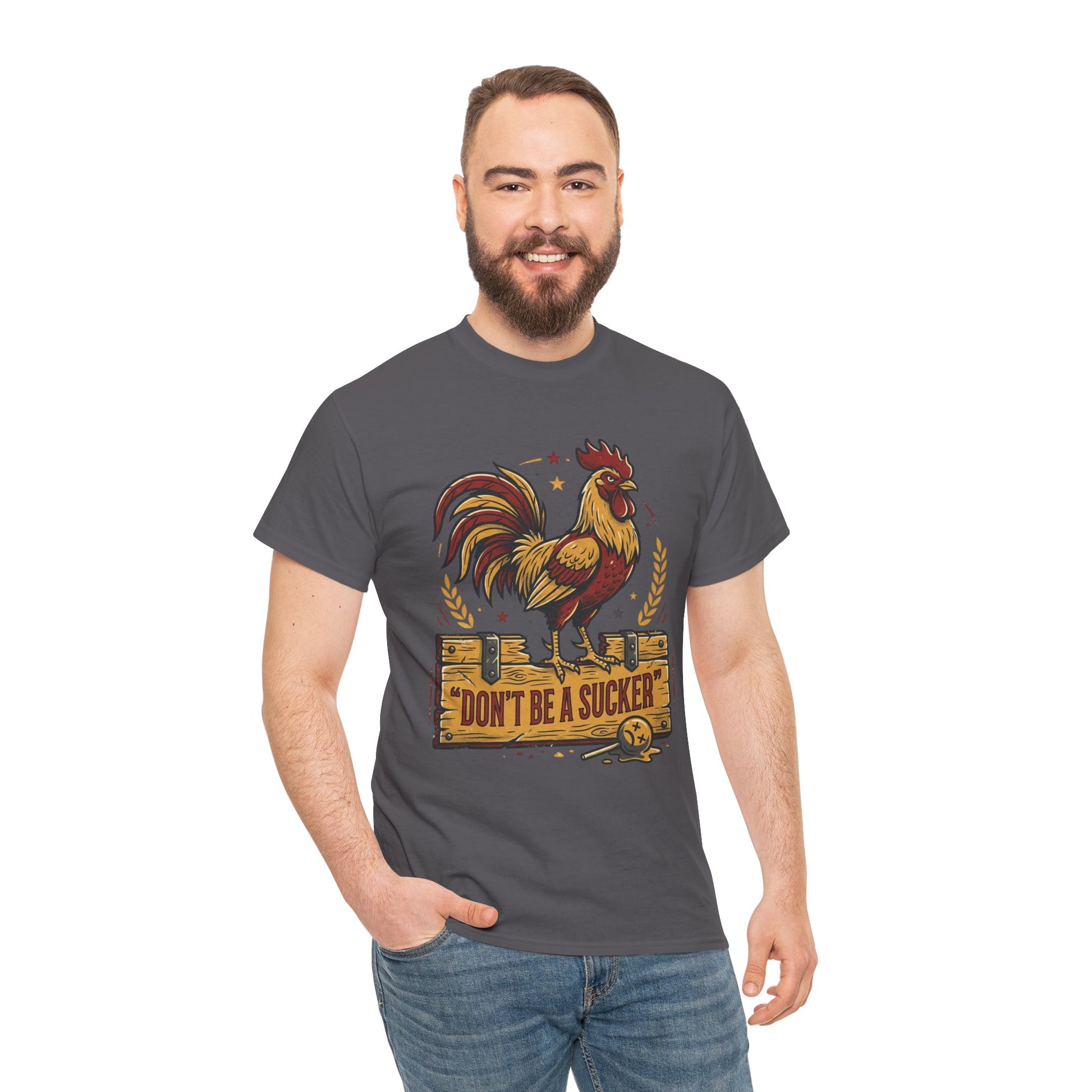 Rooster 'Don't Be a Sucker' Graphic Tee Printify