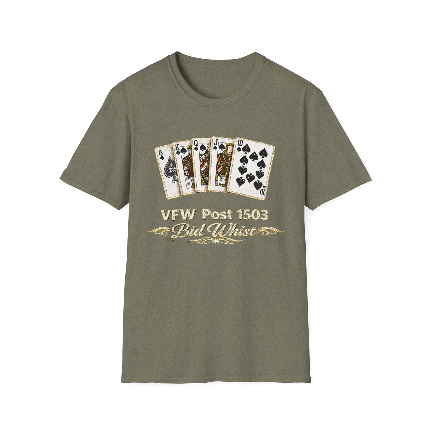Bid Whist Playing Cards Tee — VFW Post 1503 Card Game T-Shirt