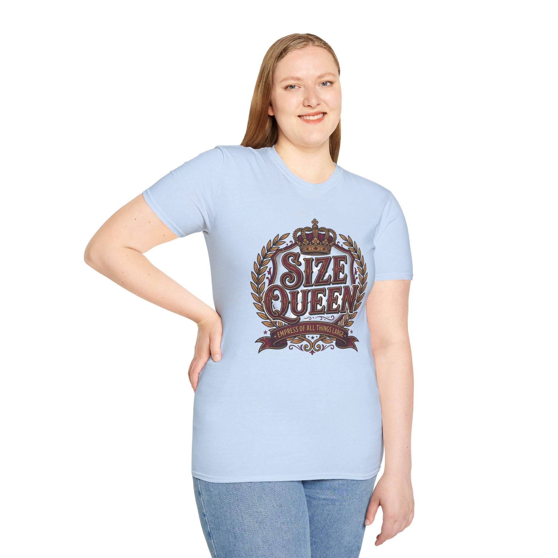 Size Queen T‑Shirt — Vintage Crown Graphic Tee Printify