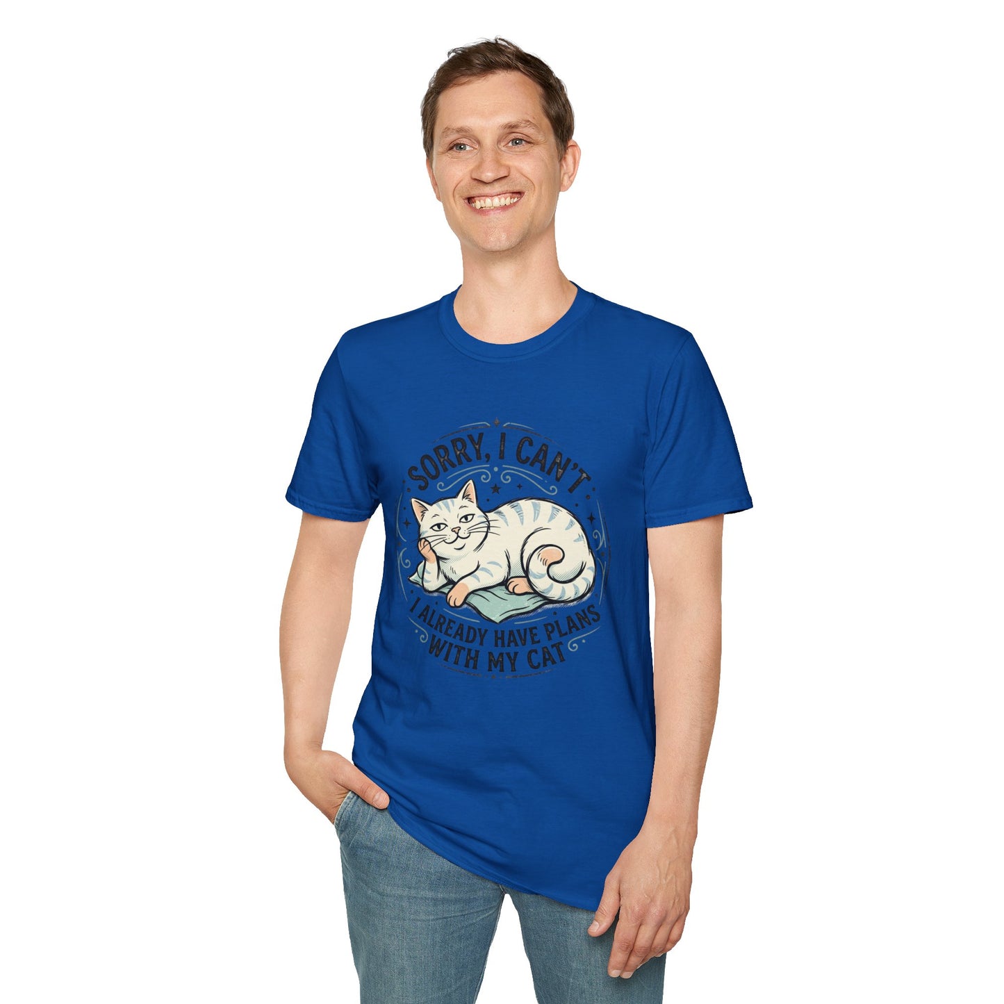 "Sorry, I Can’t — I Already Have Plans With My Cat" Cute Cat Graphic Tee