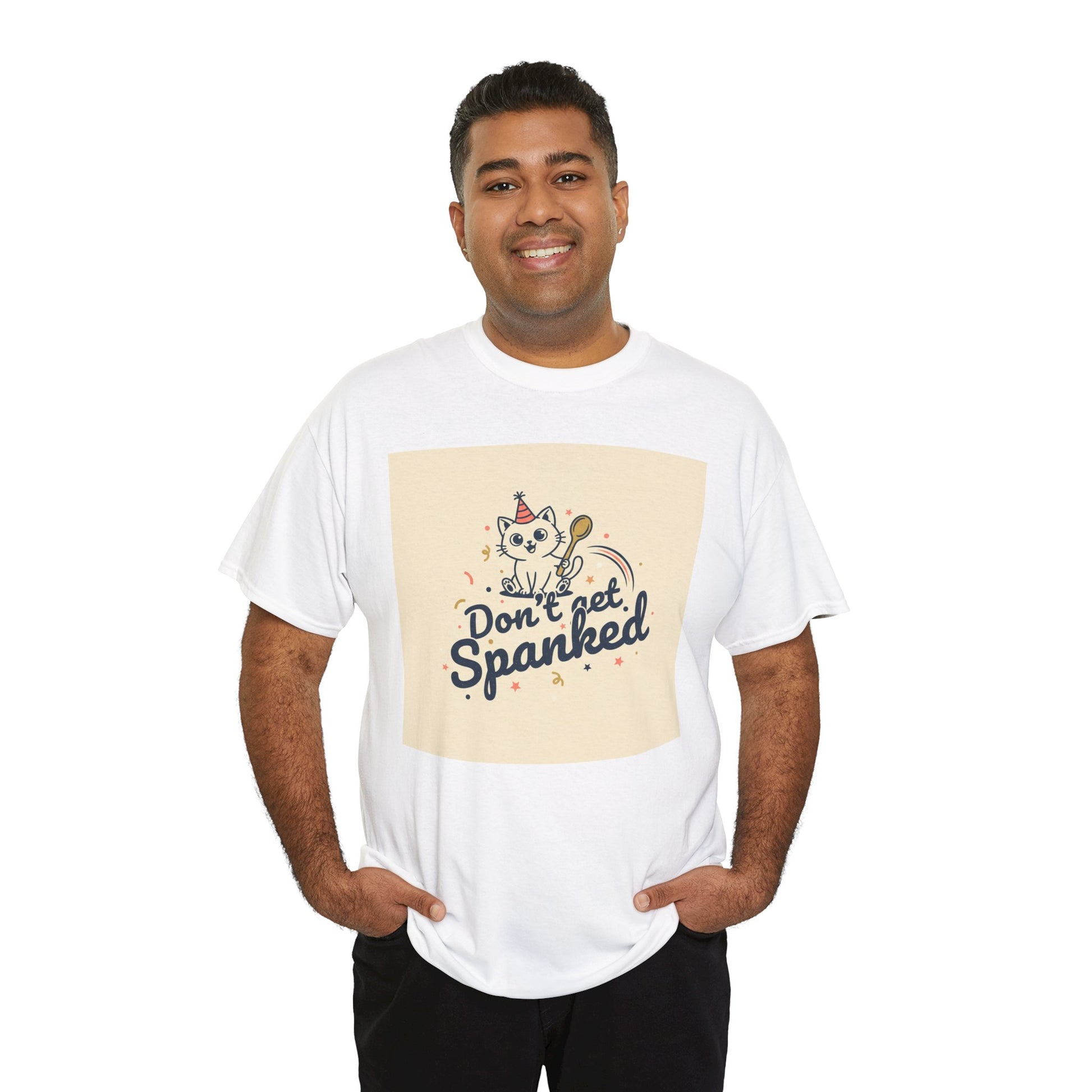 Don’t Get Spanked Cat Tee — Cute Retro Kitten Graphic T-Shirt Printify