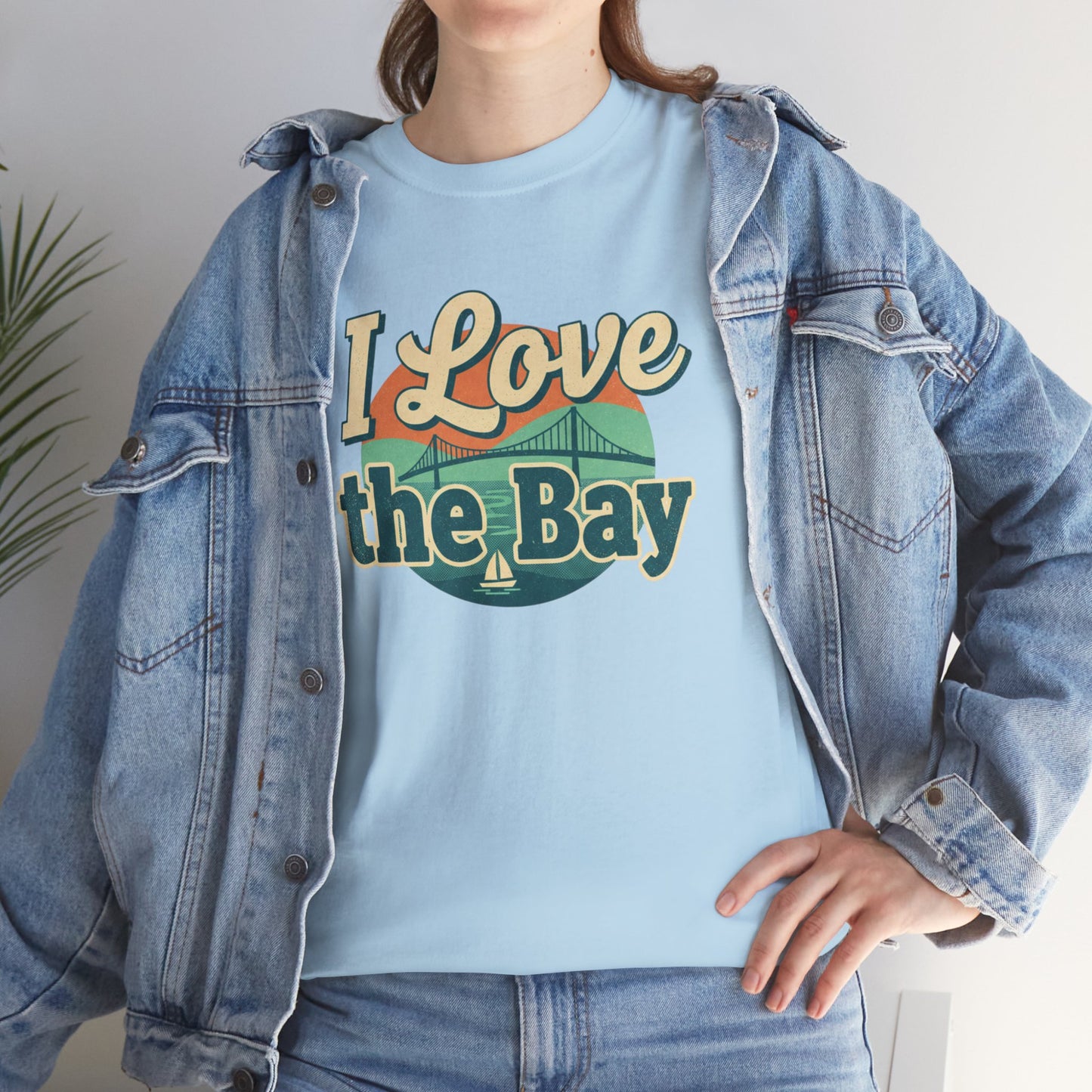 I Love the Bay T-Shirt — Retro Coastal Tee for Bay Lovers