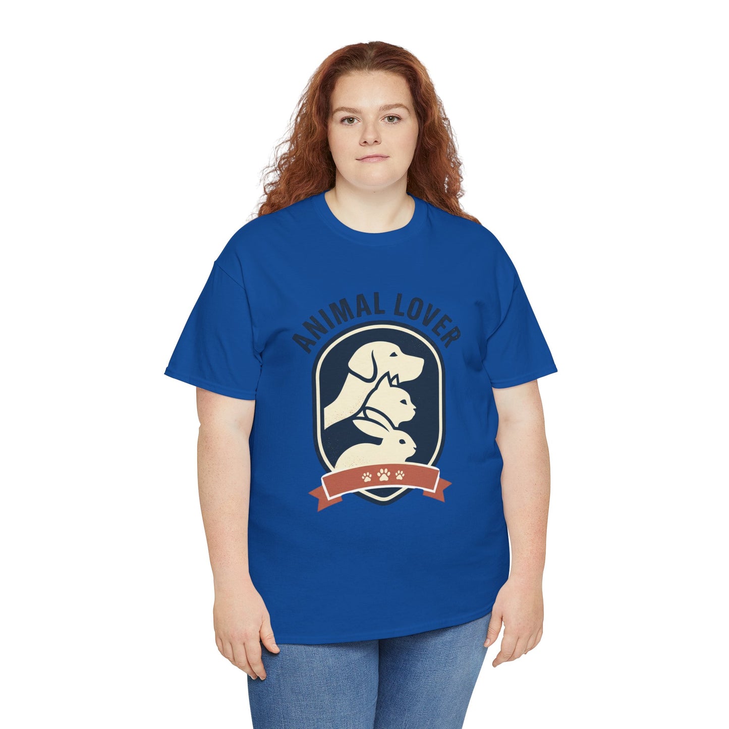 Animal Lover T-Shirt — Retro Pet Badge Tee (Dogs & Cats)