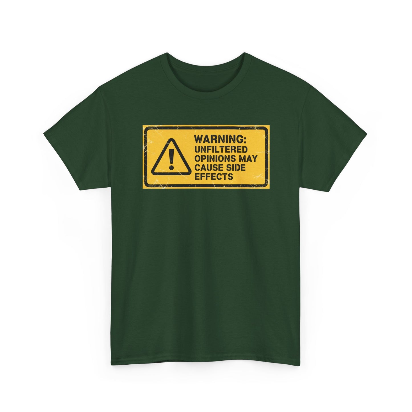 T-Shirt — "Warning: Unfiltered Opinions May Cause Side Effects" Graphic Tee