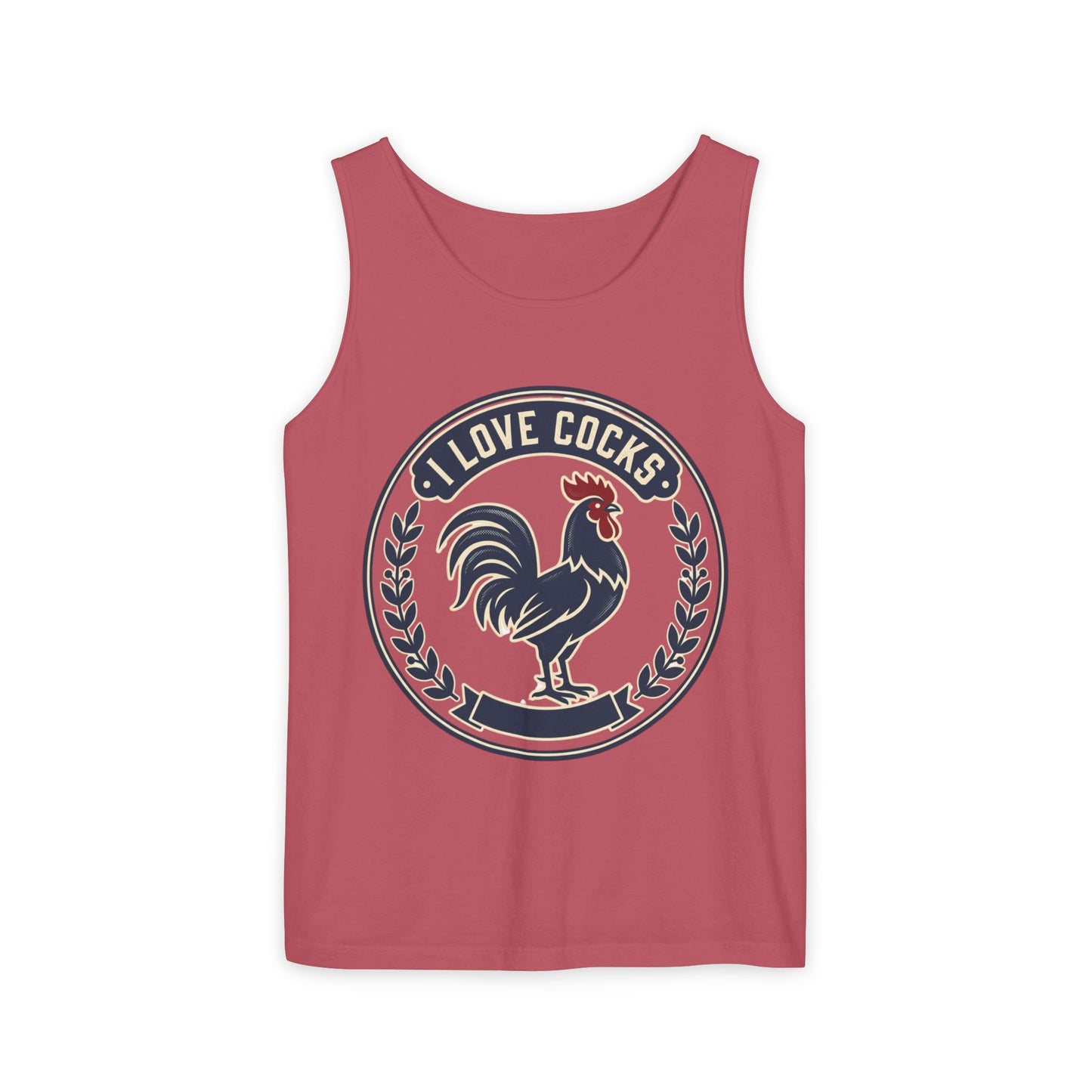 I Love Cocks Rooster Tank — Vintage Farmyard Graphic Tank Top