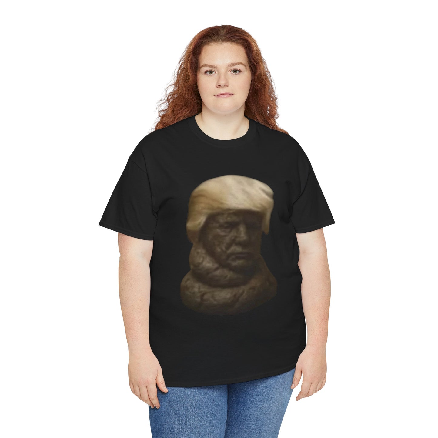 Graphic Tee — Bronze Bust Illustration T‑Shirt