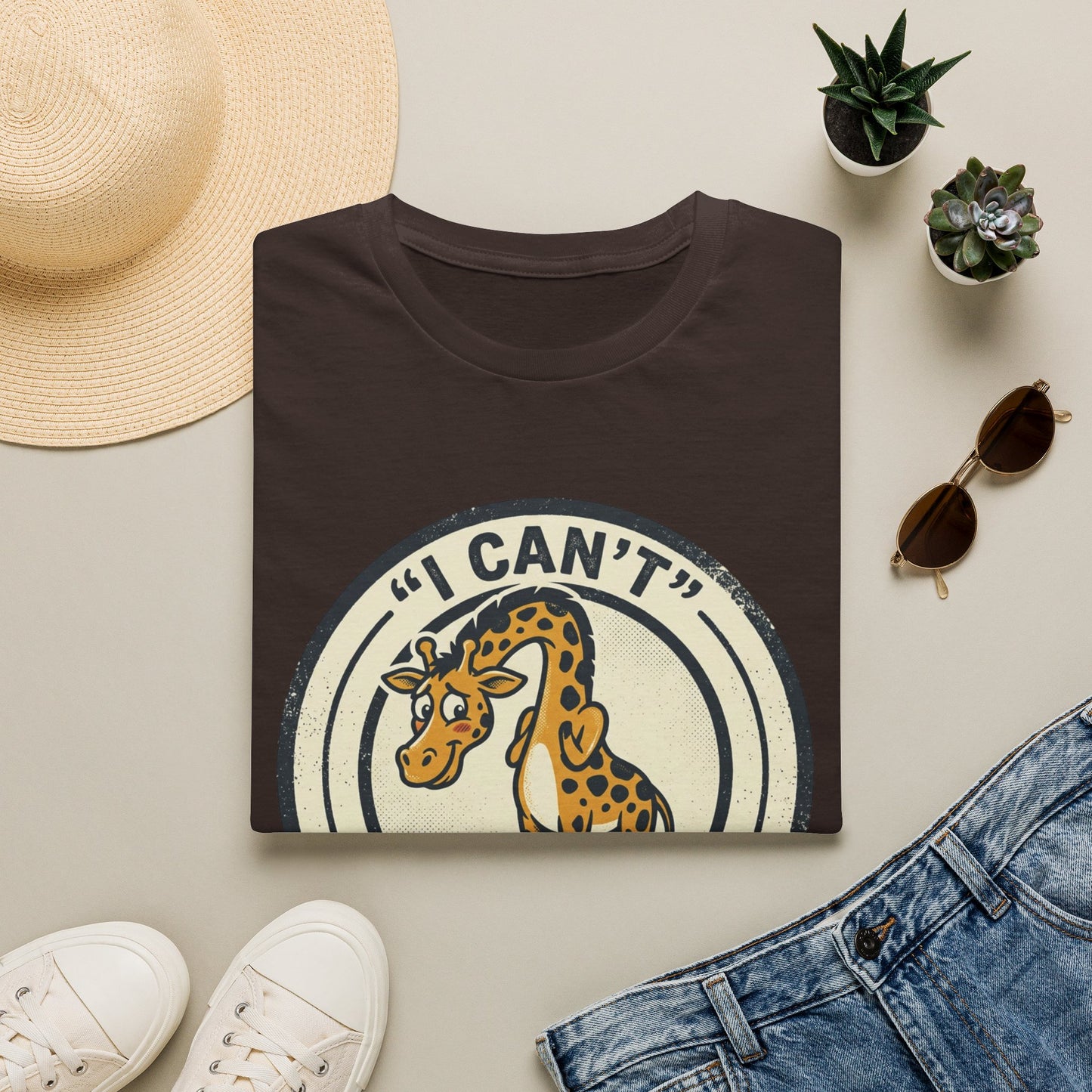 Giraffe 'I Can't Control My Height' T-Shirt