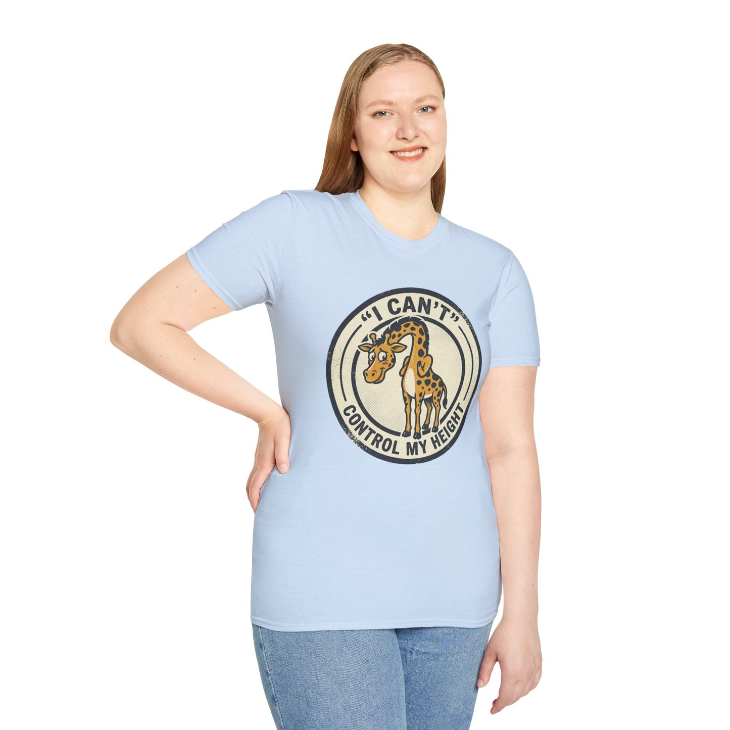 Giraffe 'I Can't Control My Height' T-Shirt