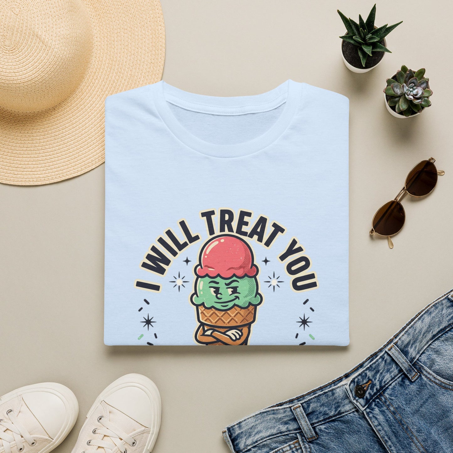 I Will Treat You Like An Ice Cream Cone T-Shirt — Cute Ice Cream Graphic Tee