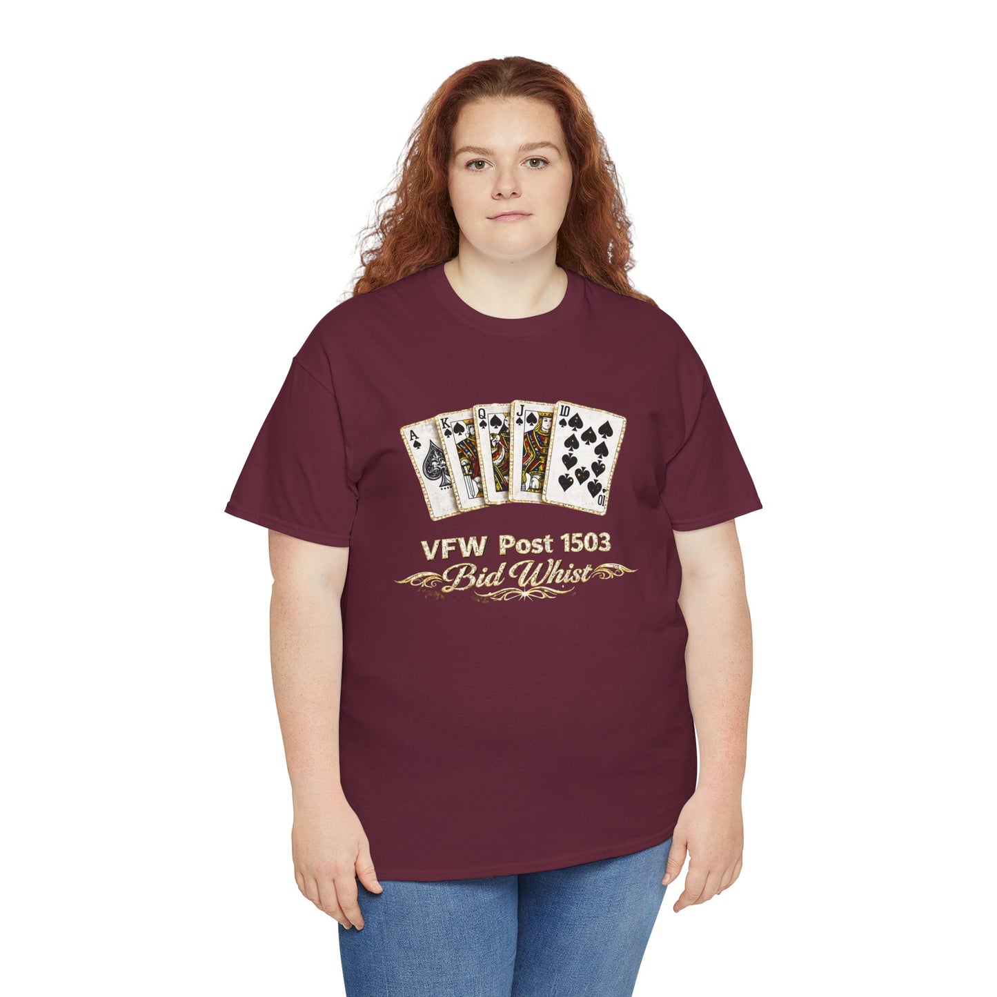 Veterans VFW Poker Night Tee – "VFW Post 1503" Playing Cards Design
