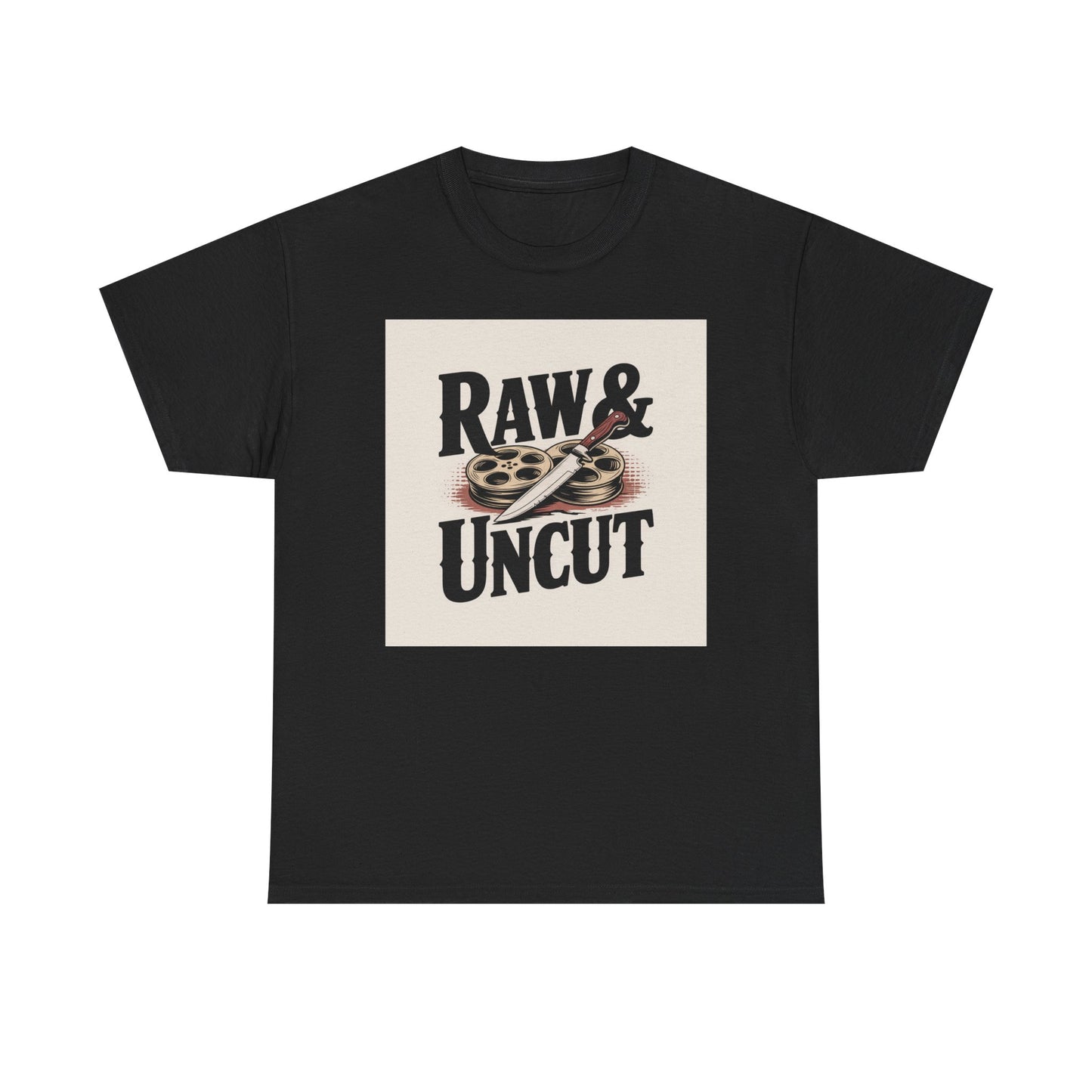 Raw & Uncut Graphic Tee — Vintage Film Reel Movie Lover T-Shirt