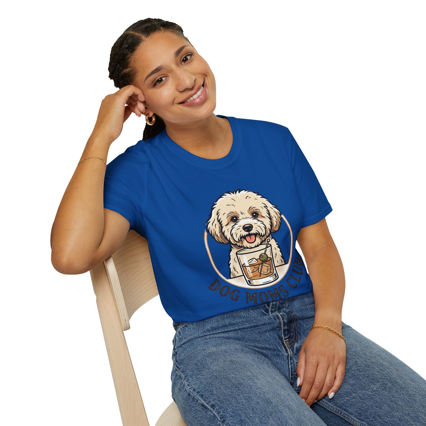 Dog Moms Club T-Shirt — Cute Doodle Dog Graphic Tee