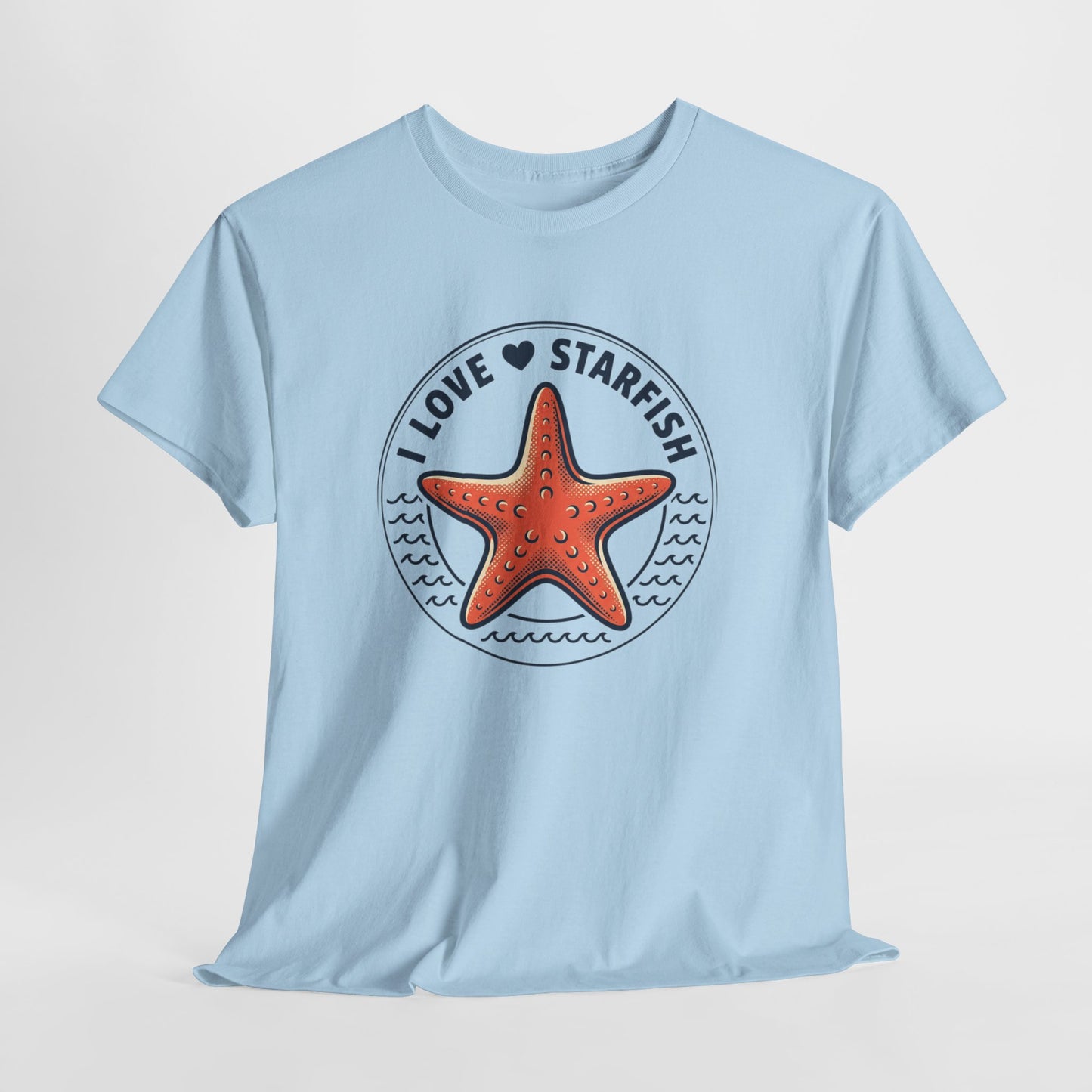 Starfish Tee — "I Love Starfish" Beach Graphic T-Shirt