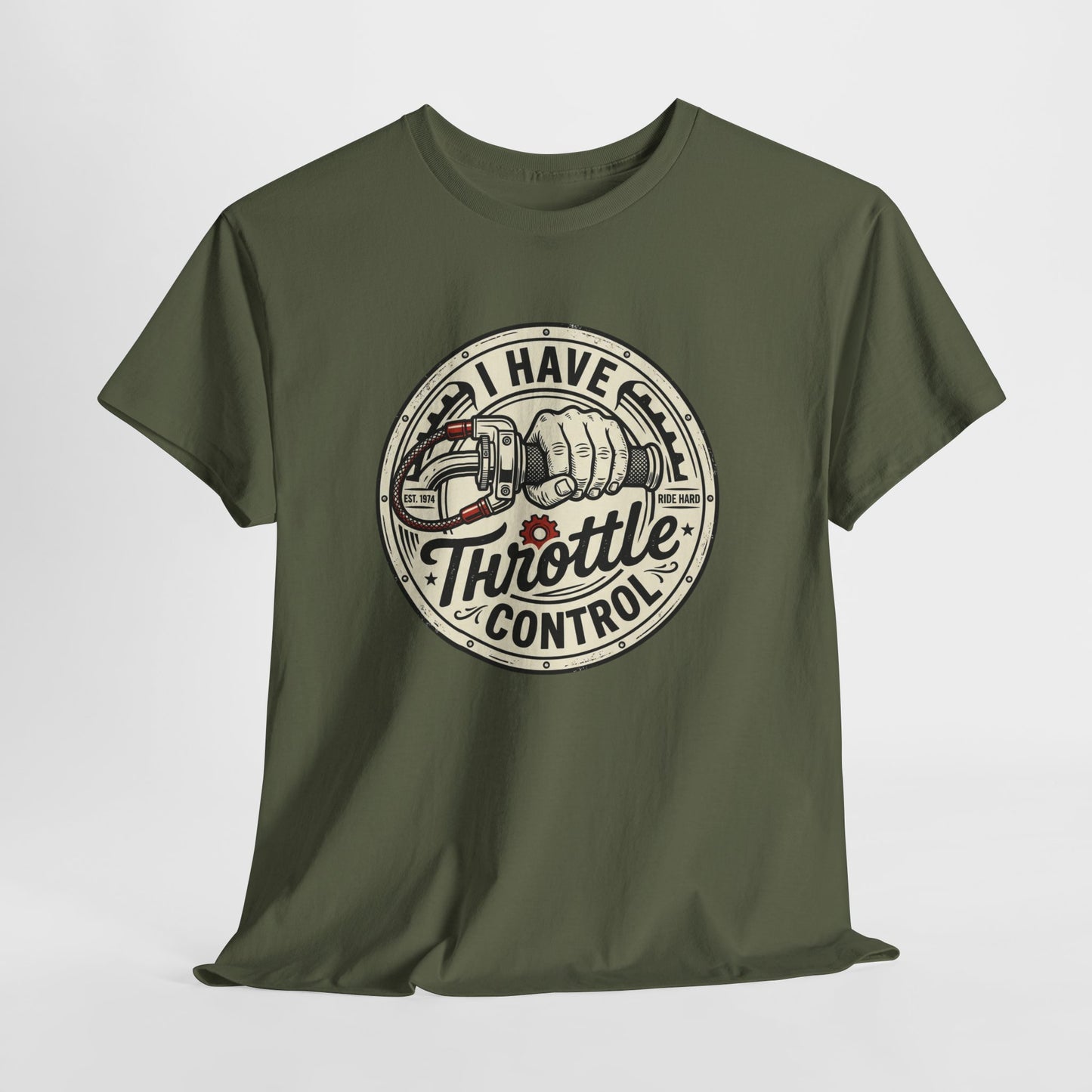 Throttle Control T-Shirt — "I Have Throttle Control" Vintage Motorcycle Tee