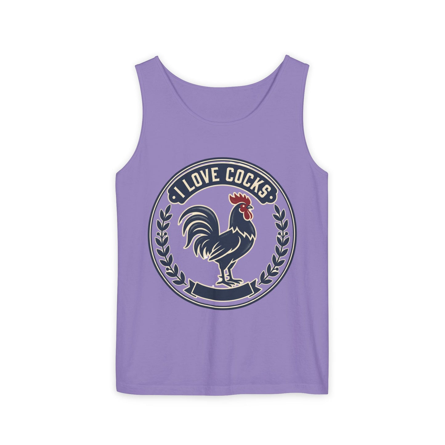 I Love Cocks Rooster Tank — Vintage Farmyard Graphic Tank Top