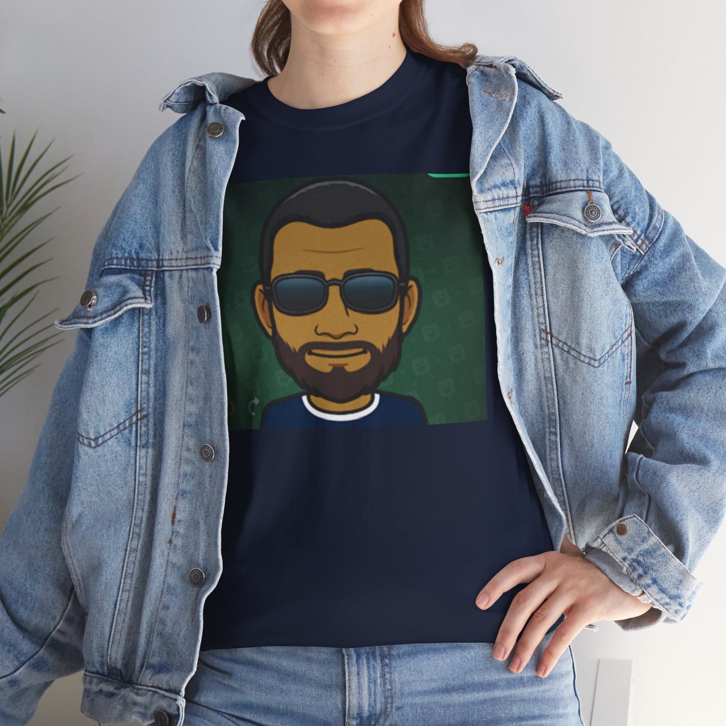 Bitmoji Portrait Tee — Cool Sunglasses Avatar Graphic T-Shirt Printify