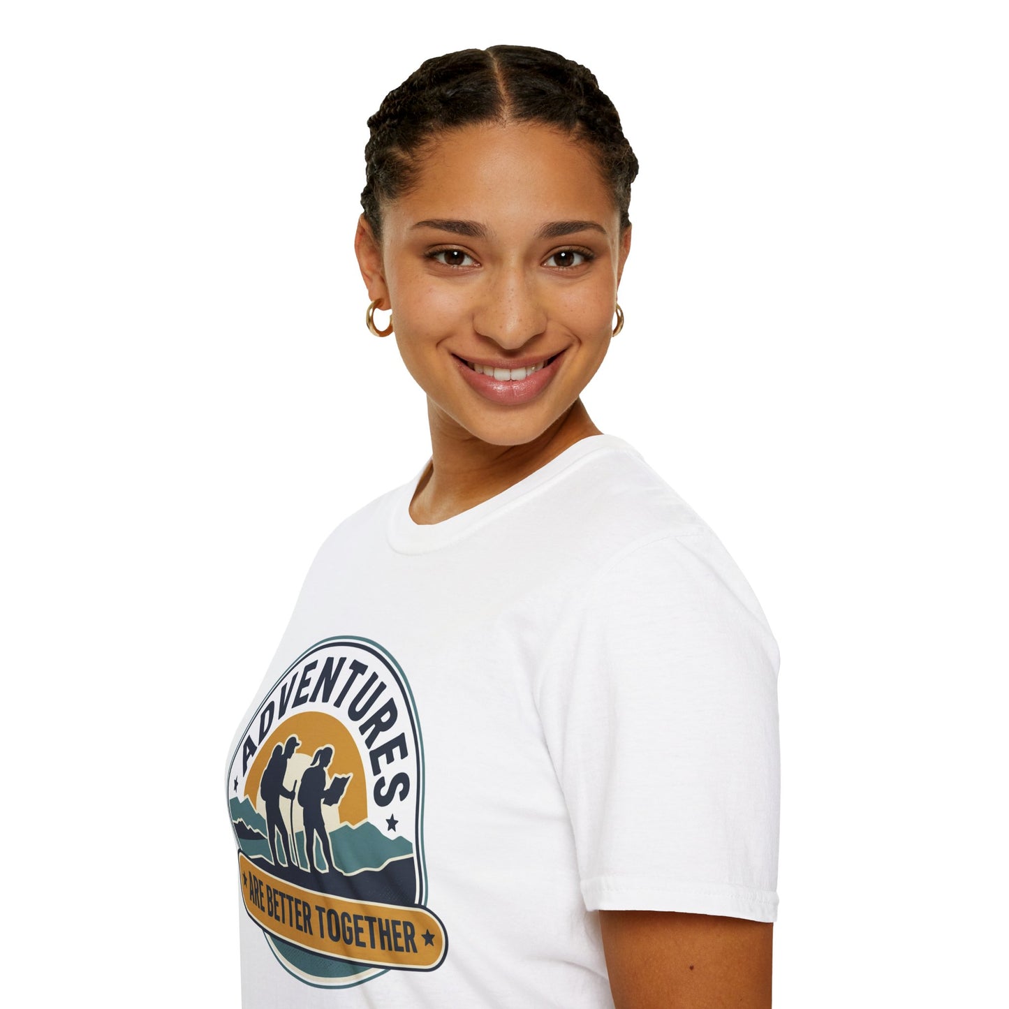 Adventures Are Better Together T-Shirt — Couples Hiking Outdoor Graphic Tee