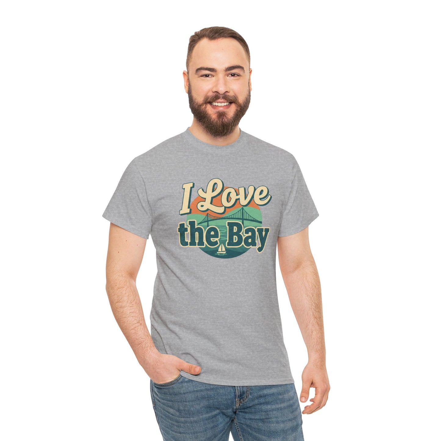 I Love the Bay T-Shirt — Retro Coastal Tee for Bay Lovers