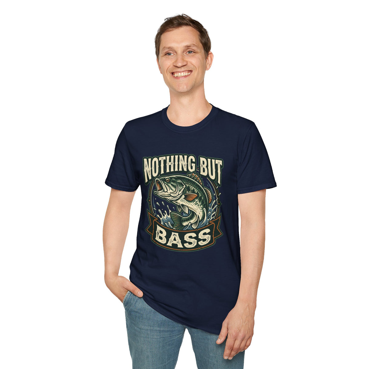 Nothing But Bass Fishing T-Shirt — Retro Largemouth Bass Graphic Tee